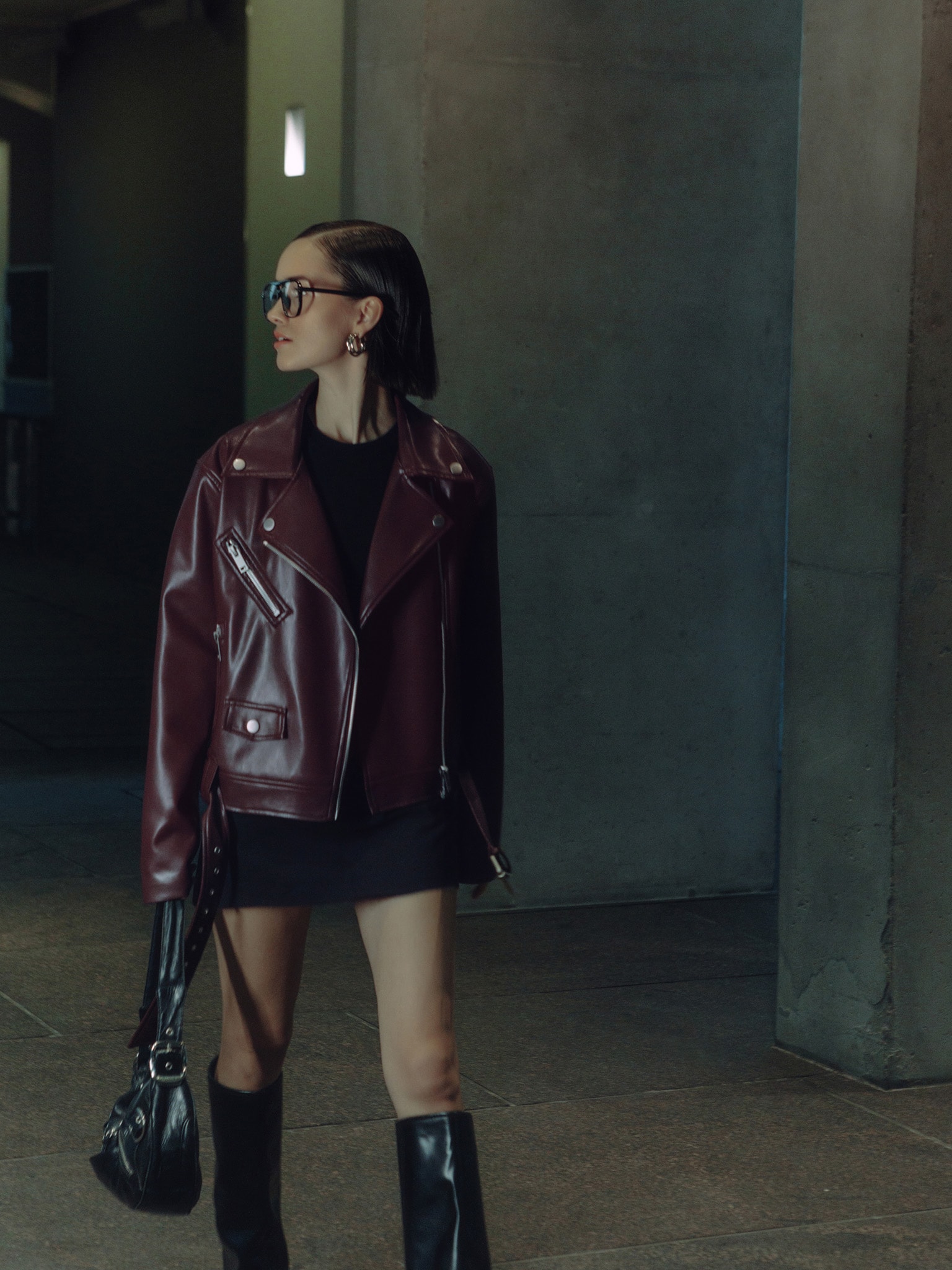 Oversize jacket from eco-leather :: LICHI - Online fashion store