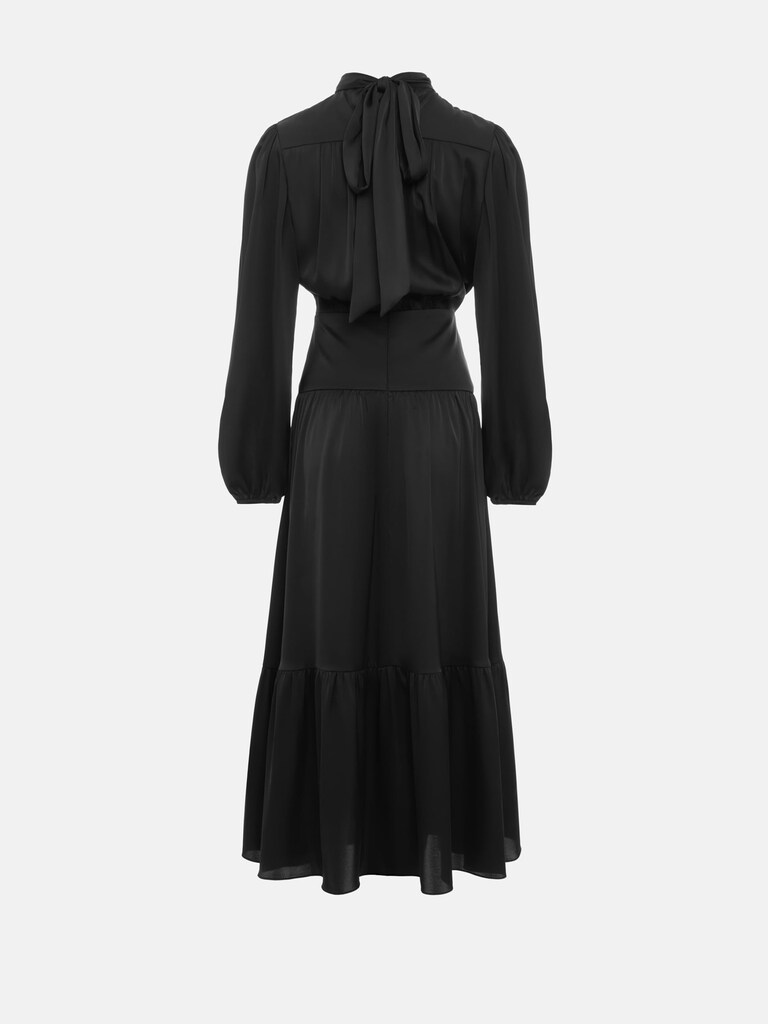 Платье макси с мелкими сборками