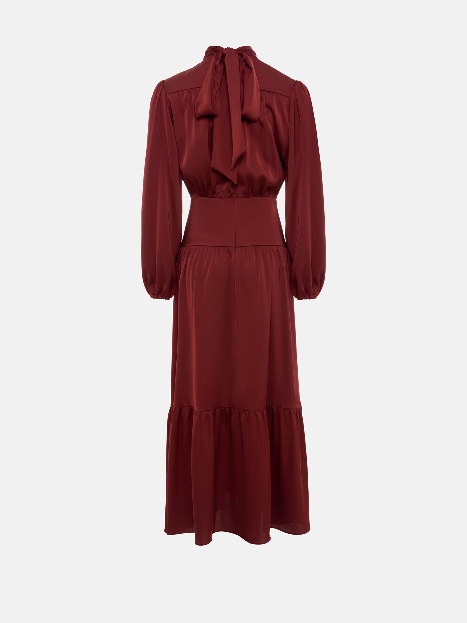 Maxikleid mit feinen Raffungen