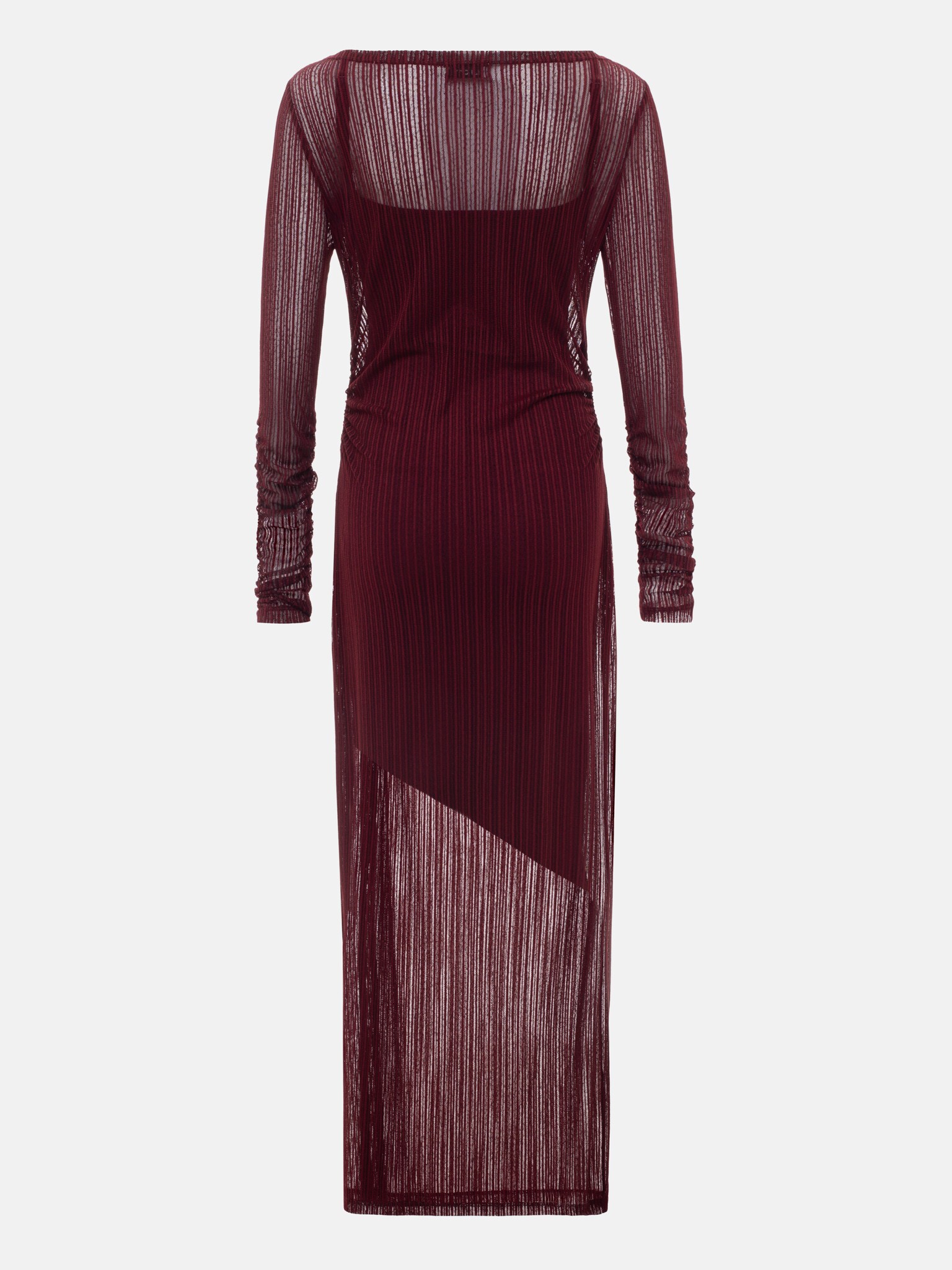 Tailliertes halbtransparentes Maxikleid