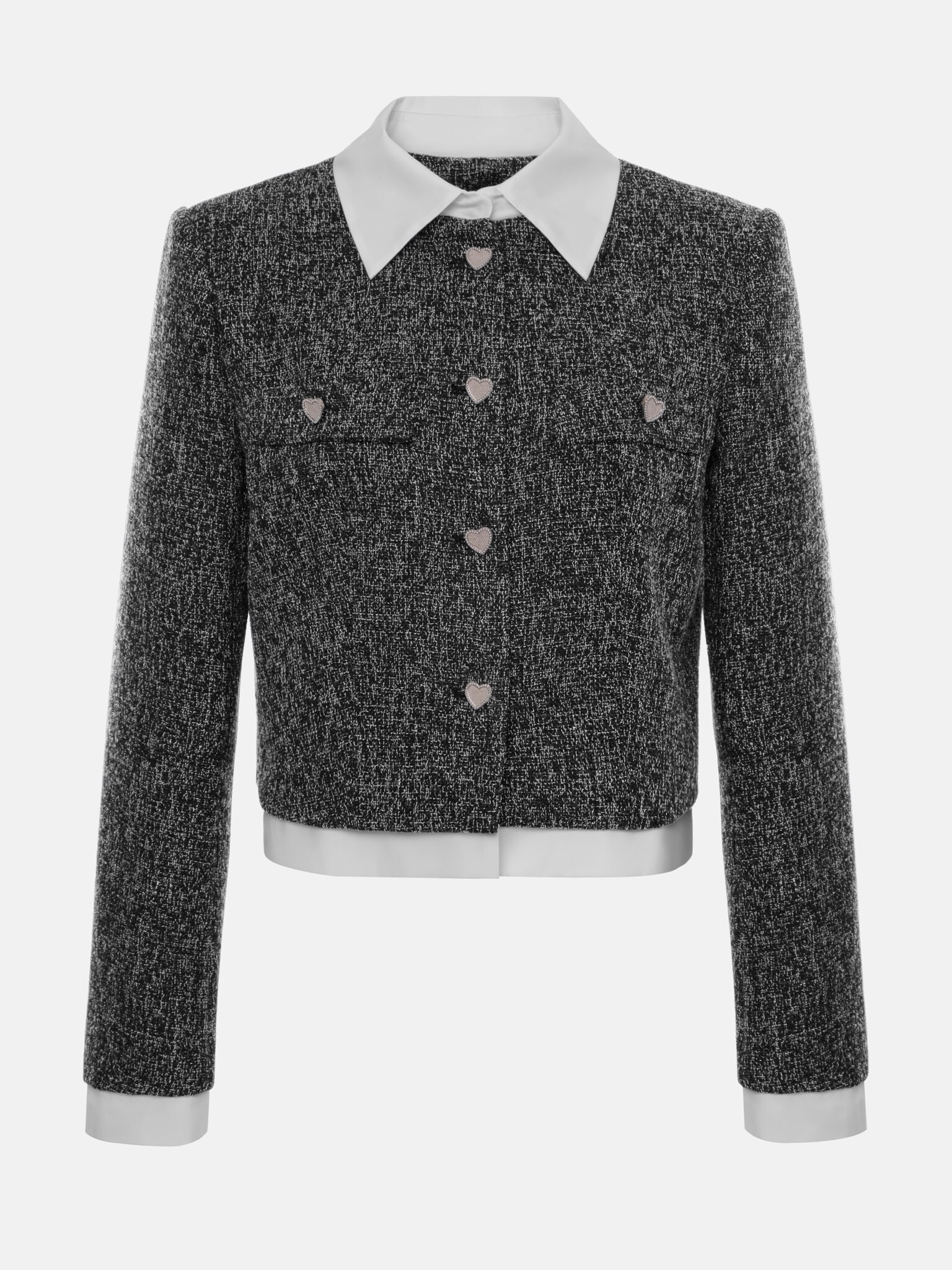 Single-breasted jacket with heart-shaped buttons :: LICHI - Online ...