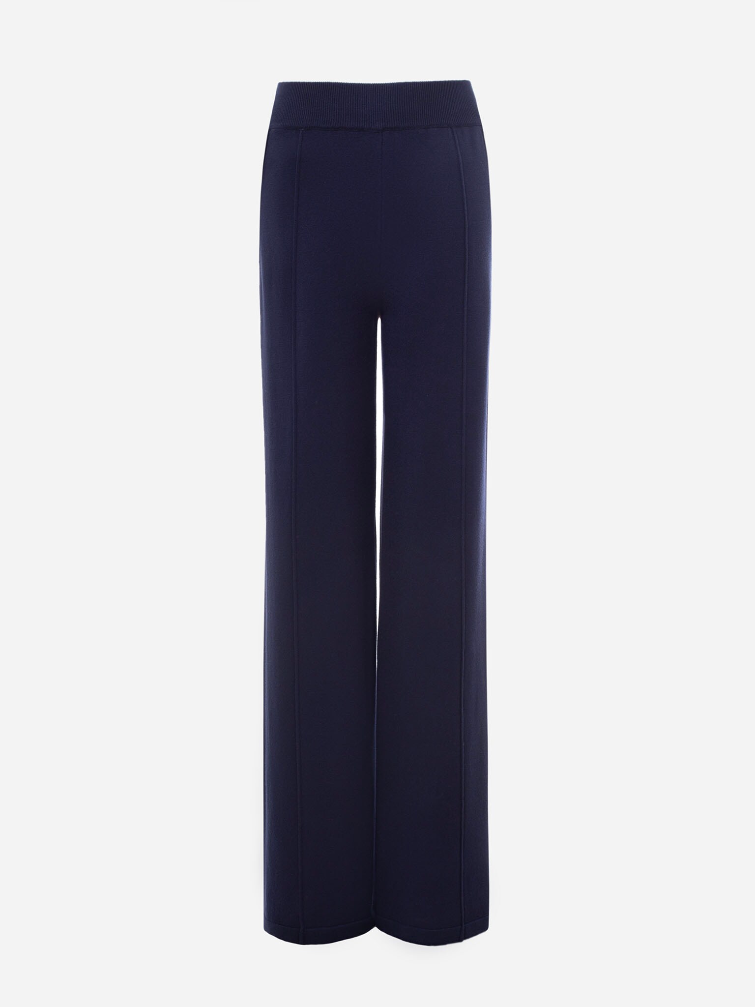 Wide trousers - Navy blue/Pinstriped - Ladies | H&M IN