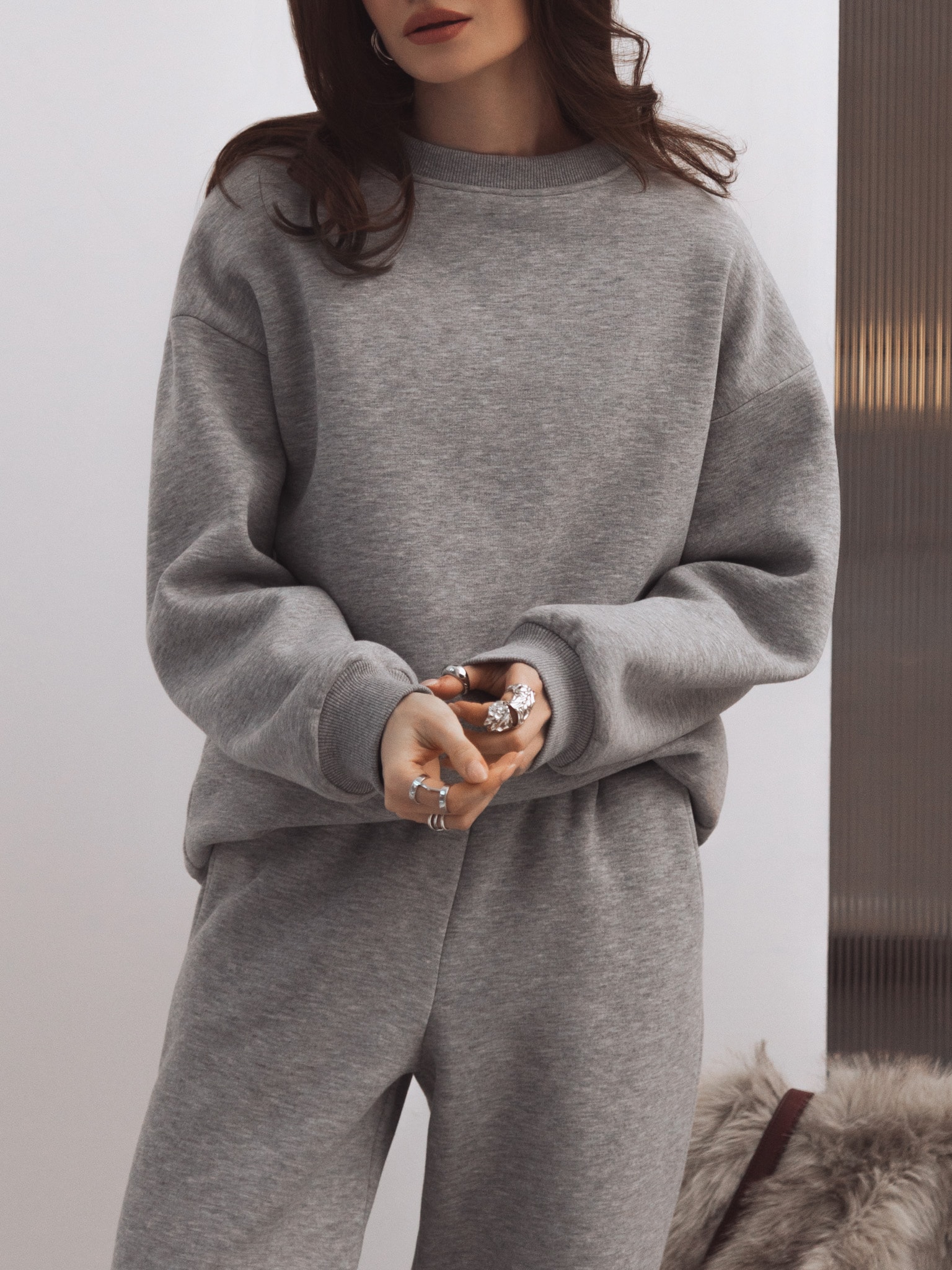 Трикотажный свитшот из футера