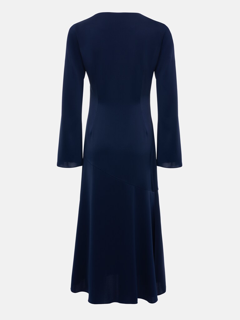 Платье миди с драпировкой на воротнике :: LICHI - Online fashion store