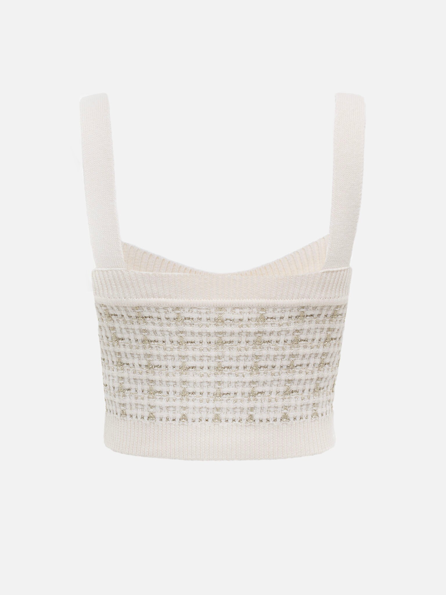 Tweed wide-strapped top :: LICHI - Online fashion store