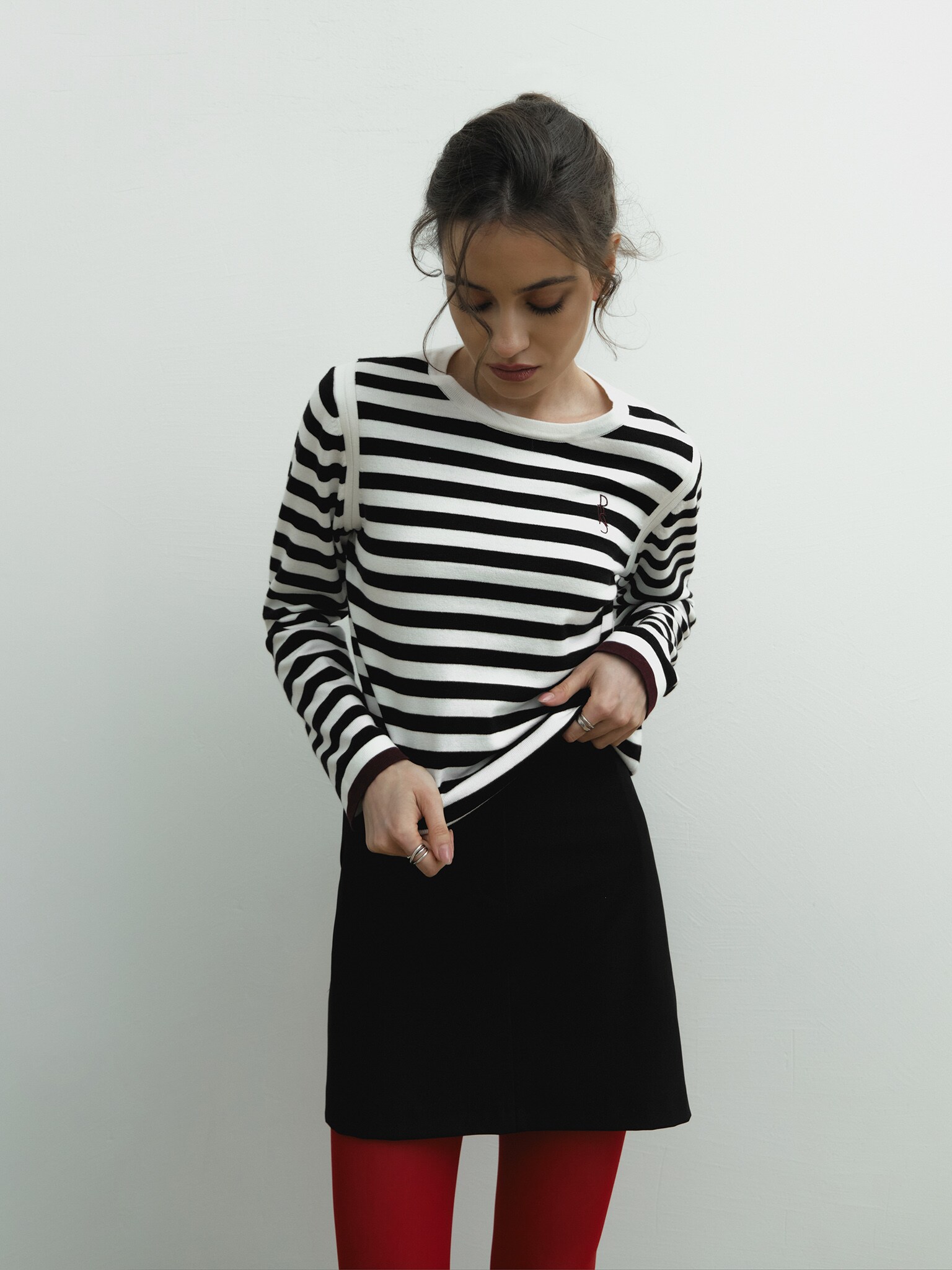 Striped longsleeve with embroidery