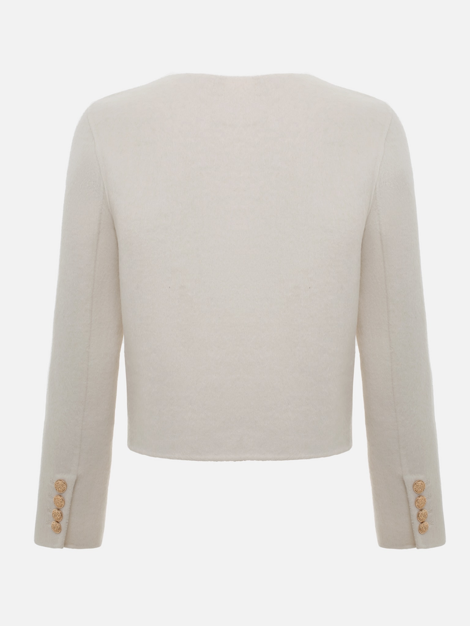 Woollen straight jacket with large buttons