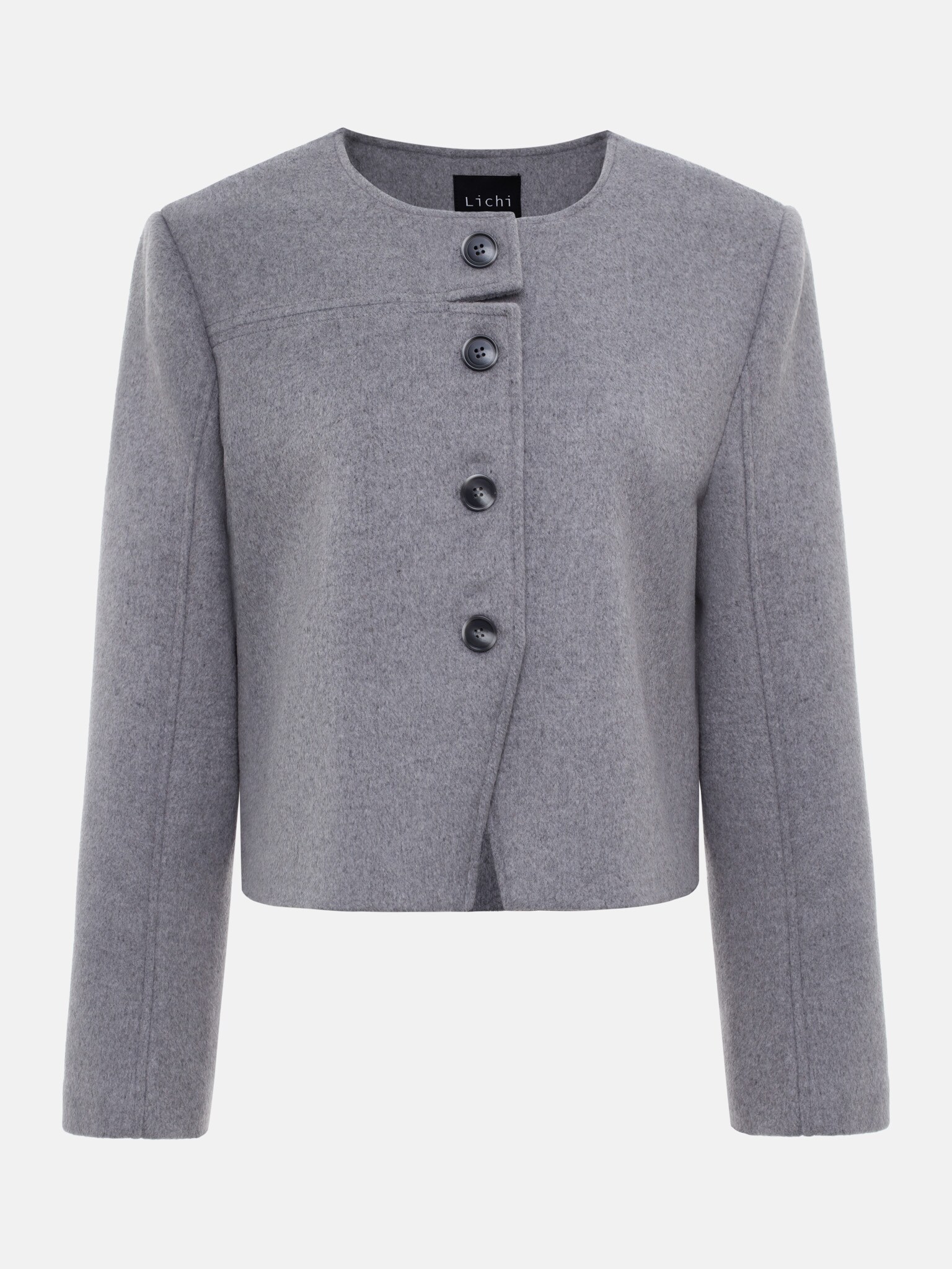 Loop Button Jacket Woollen jacket with large buttons :: LICHI - Online fashion store