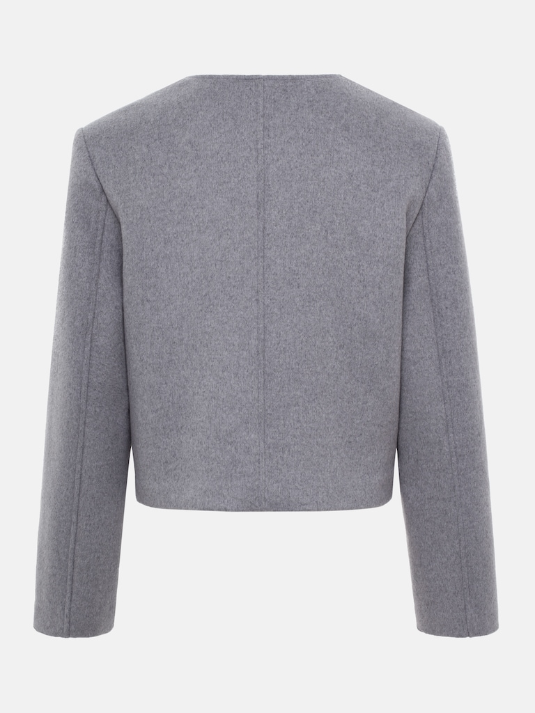 Woollen jacket with large buttons