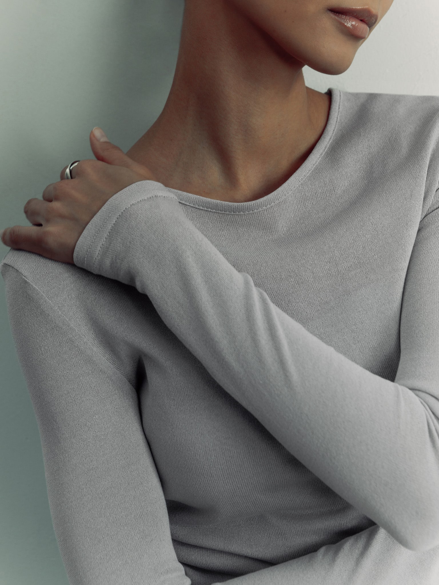 Лонгслив из полупрозрачной ткани с майкой