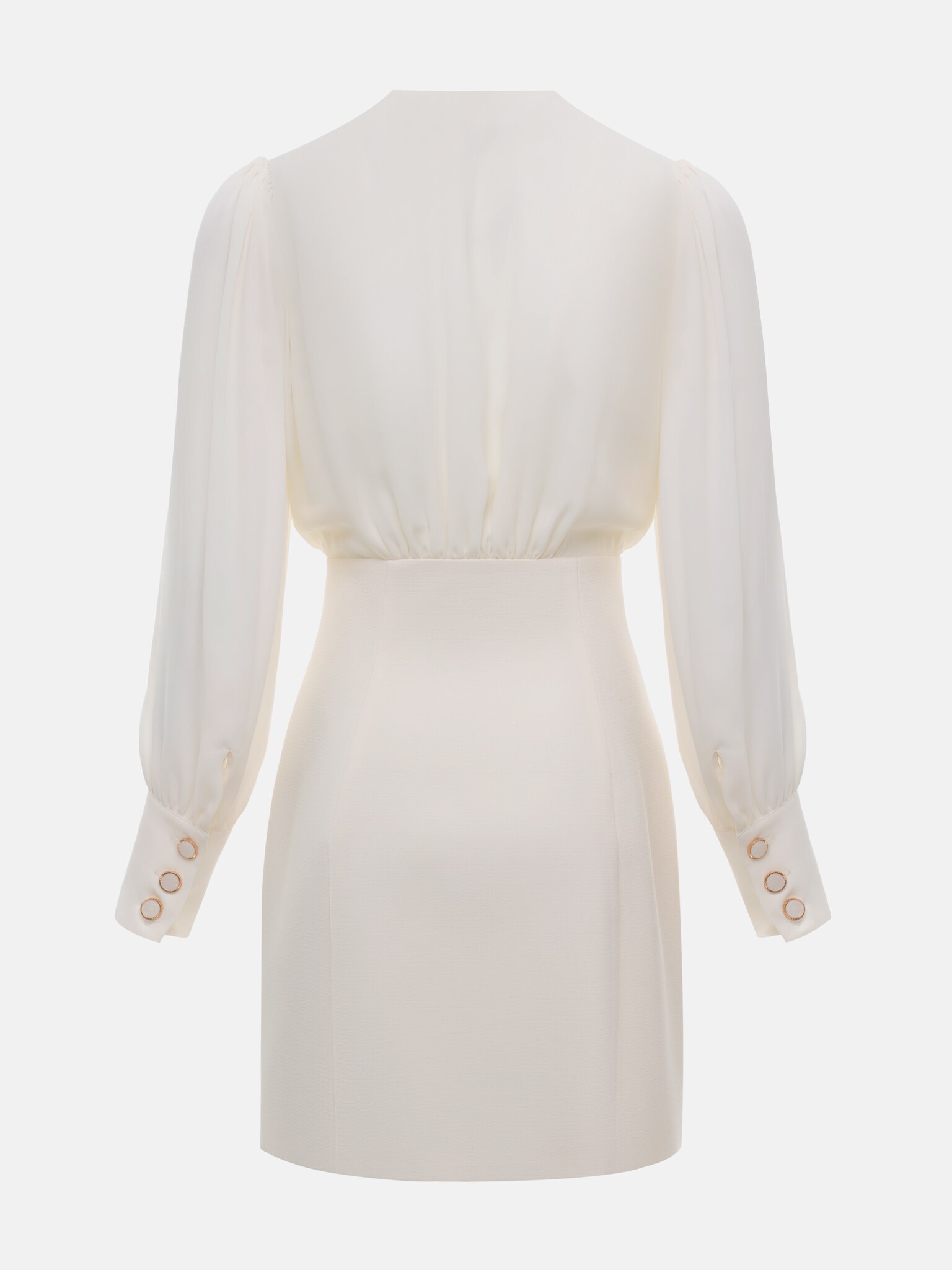 Mini combo dress with wrap bodice