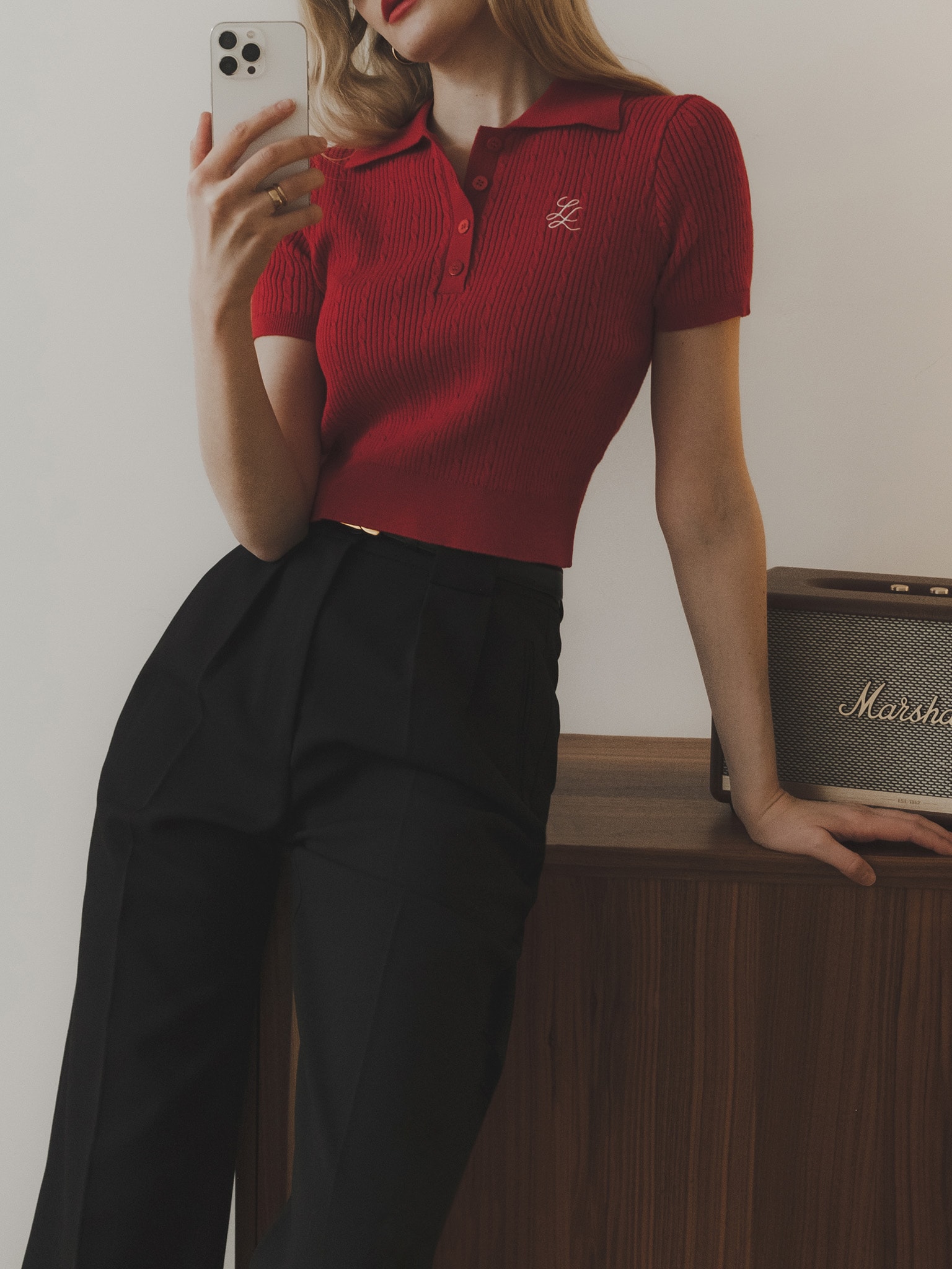 Cropped polo store shirt outfit