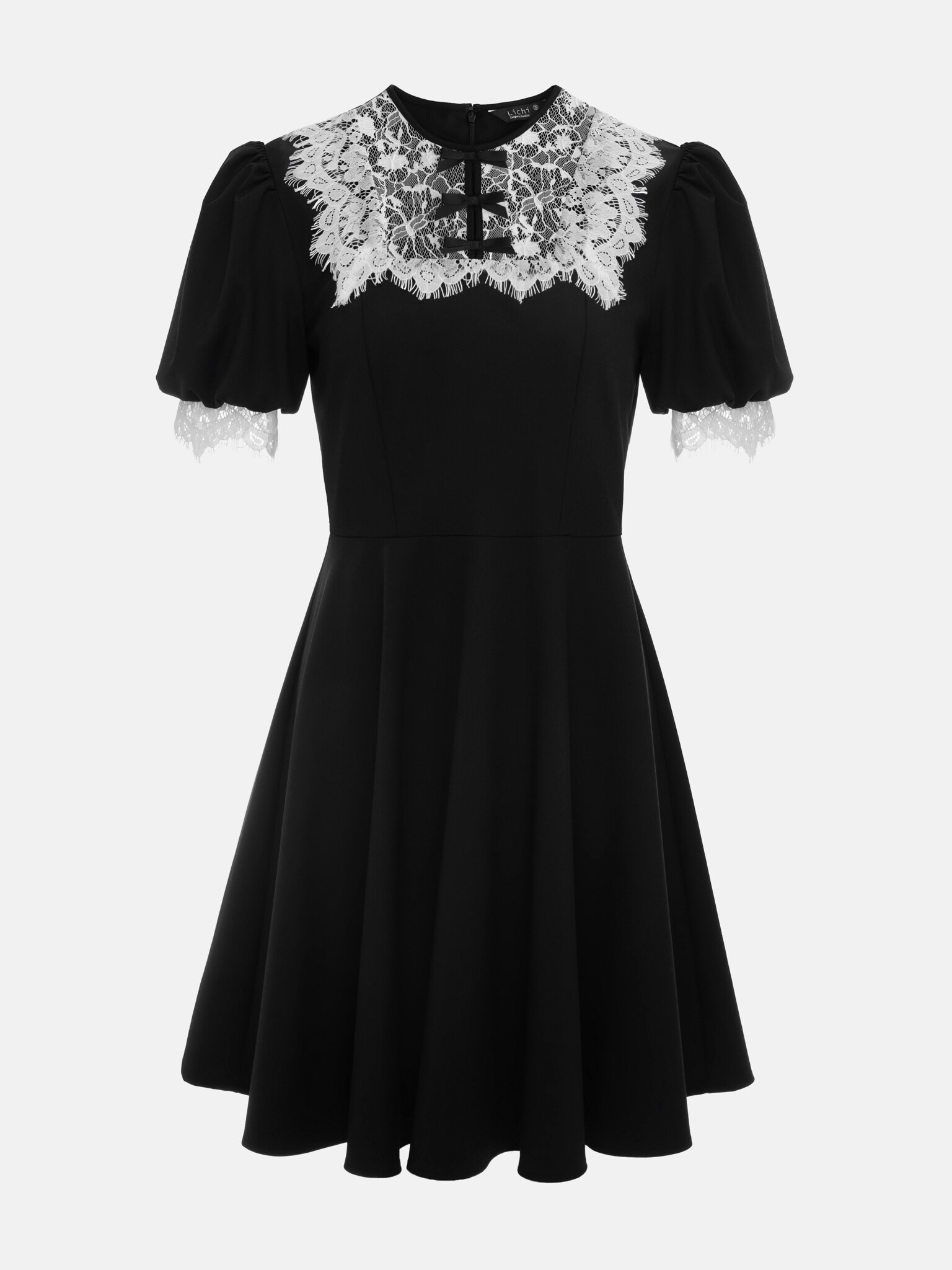 Mini dress with lace collar and cuffs LICHI Online fashion store