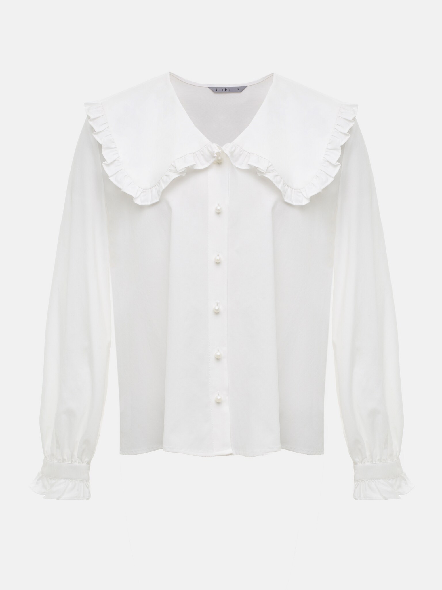 Shirt with accent collar :: LICHI - Online fashion store