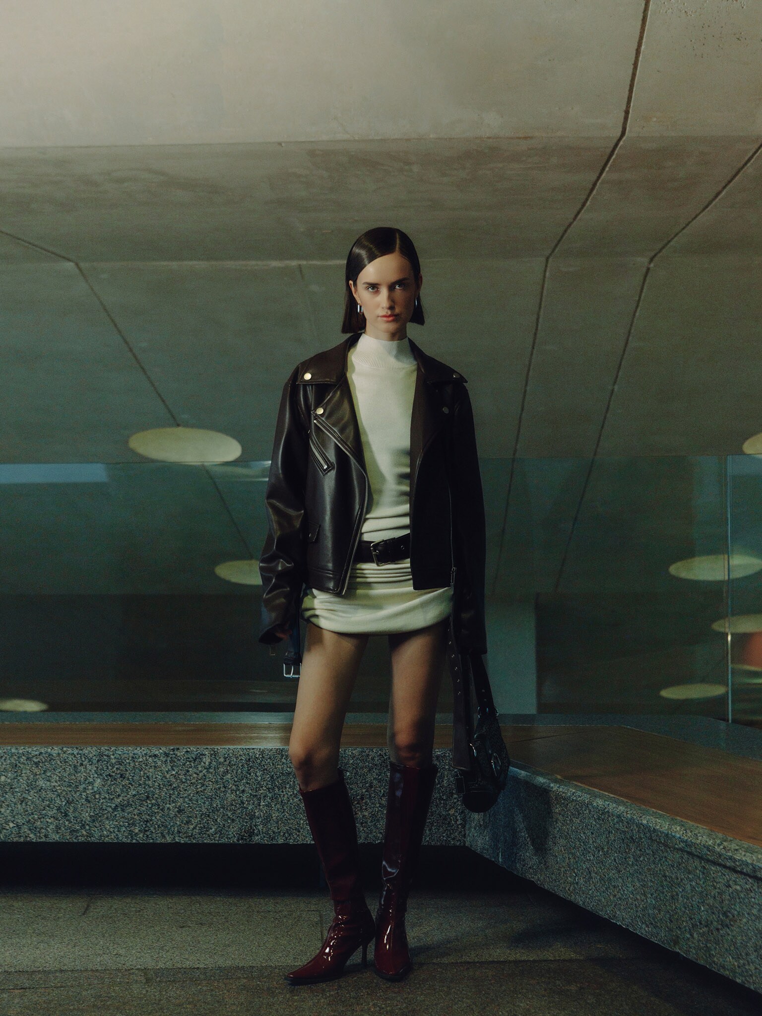 Jacke in Übergröße aus Eco-Leder