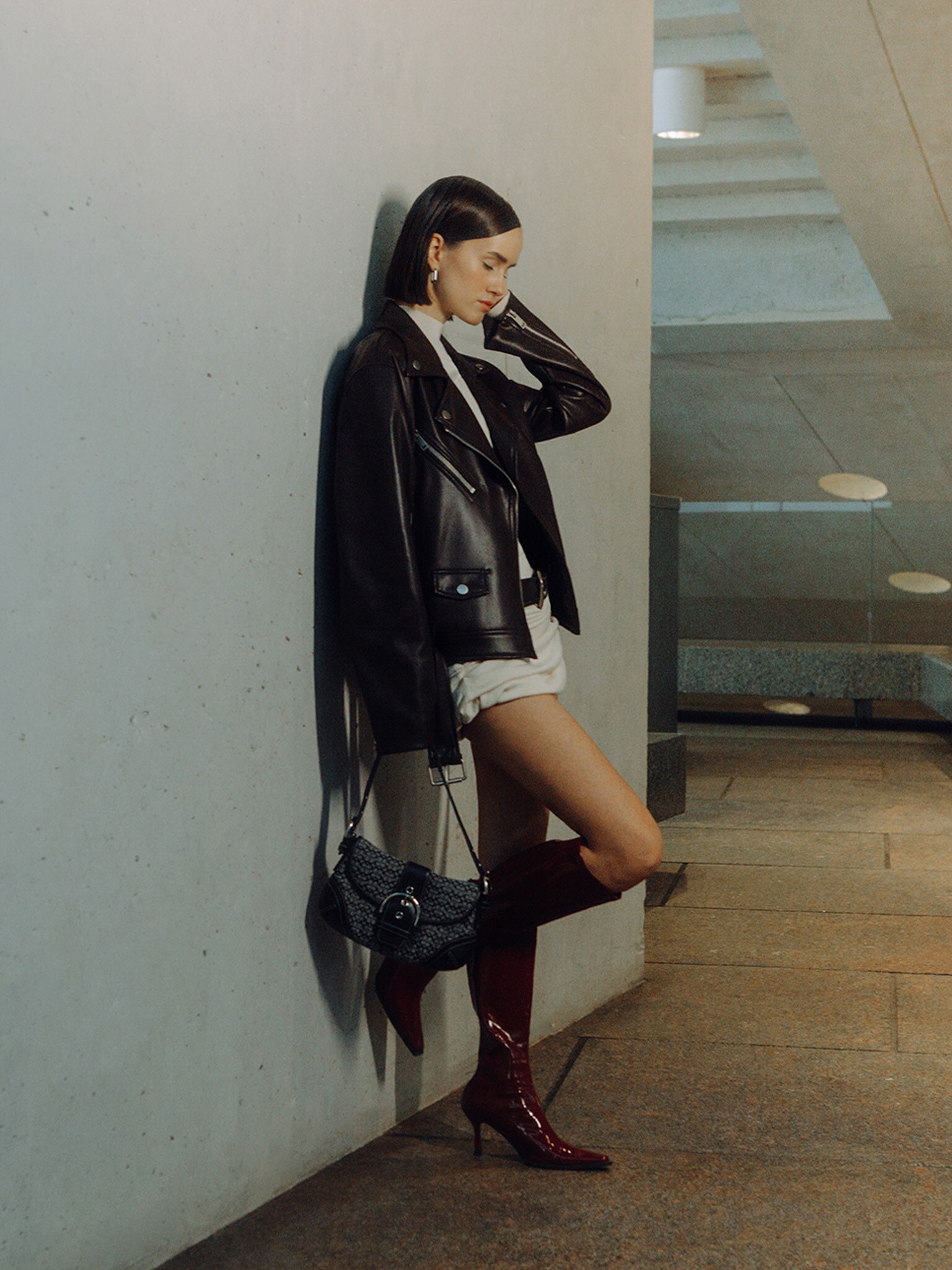 Jacke in Übergröße aus Eco-Leder