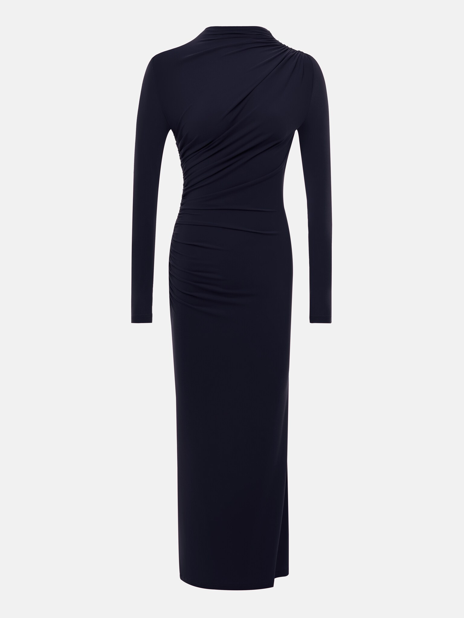 Jersey midi dress with asymmetric draperies :: LICHI - Online fashion store