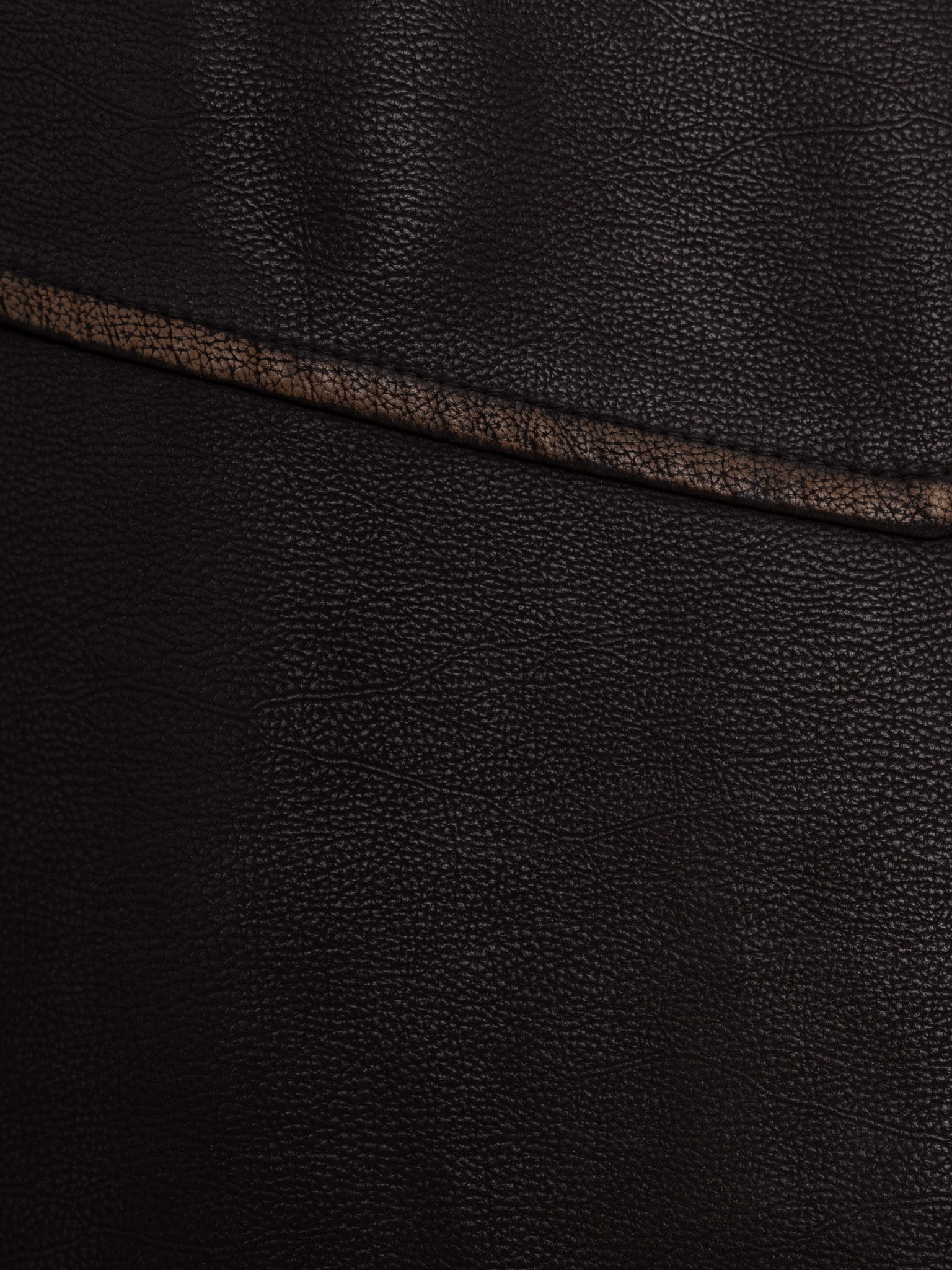 Eco-leather jacket with patch pockets