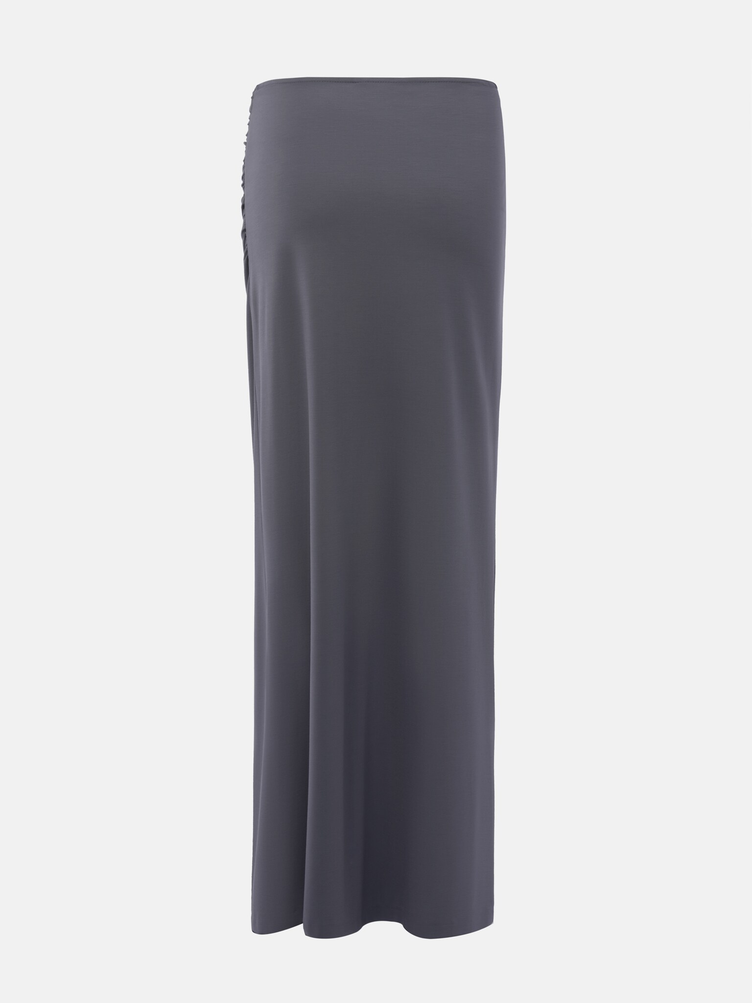 Maxi skirt with asymmetrical gathering