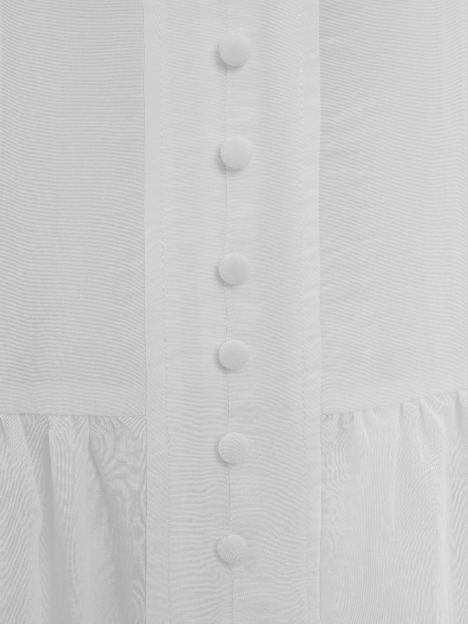 Lightweight midi dress in textured fabric with voluminous sleeves