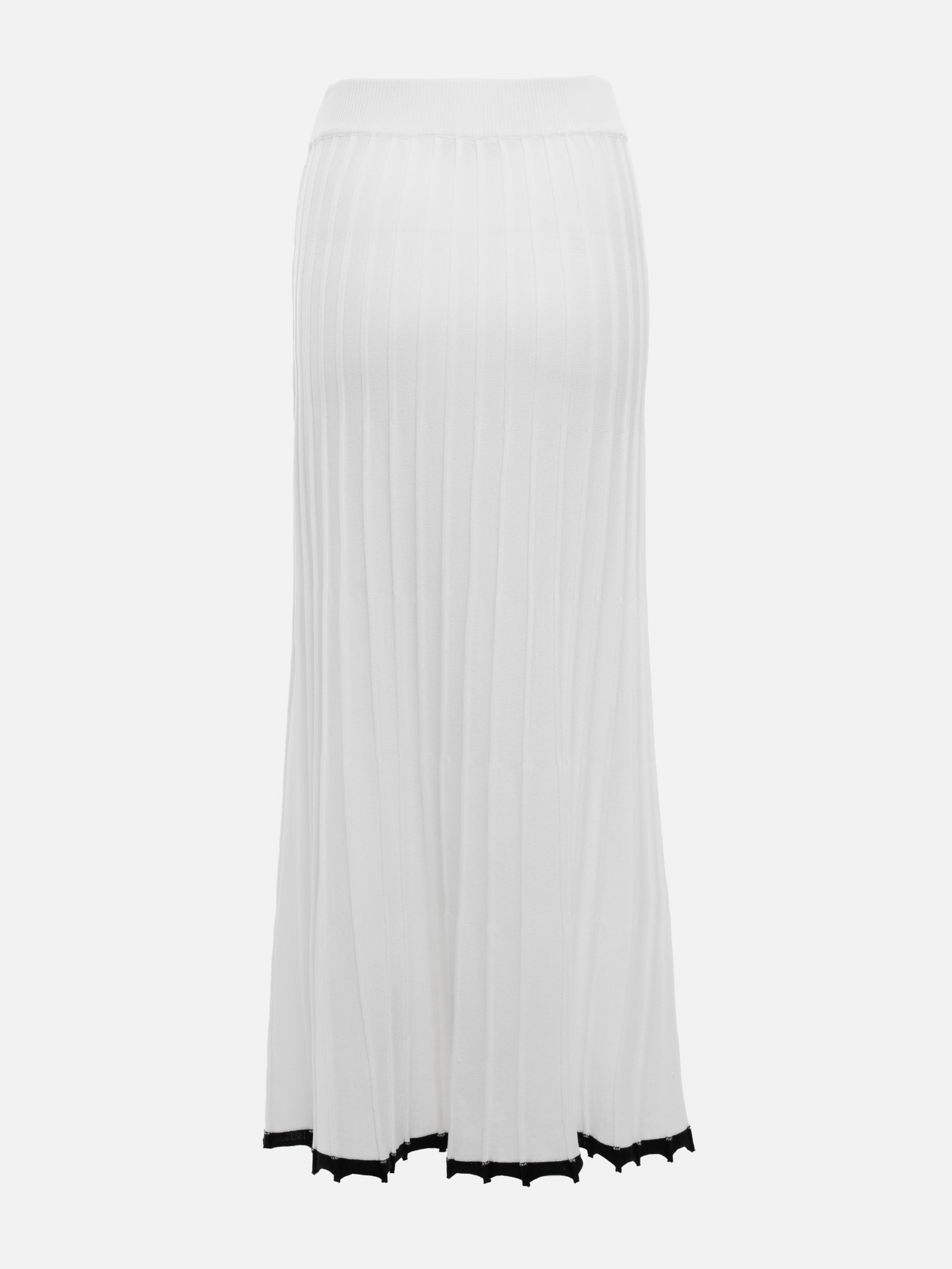 Плиссированная юбка миди из вязаного трикотажа