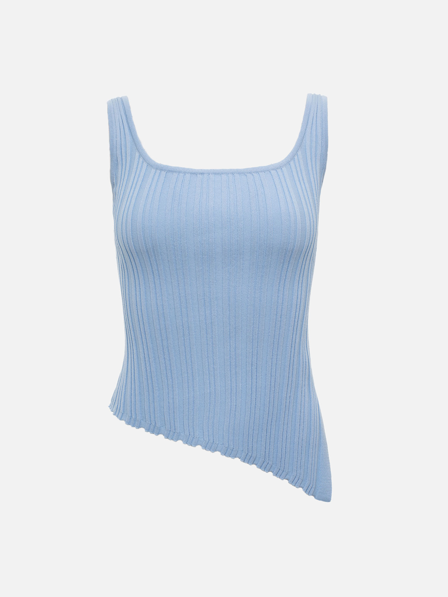 Трикотажный топ с асимметричным краем :: LICHI - Online fashion store
