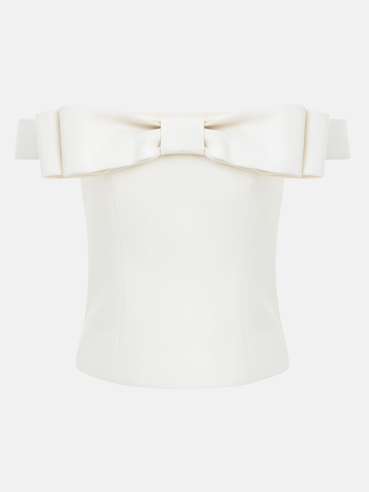 Haut corset aux épaules ouvertes et nœud sur le devant