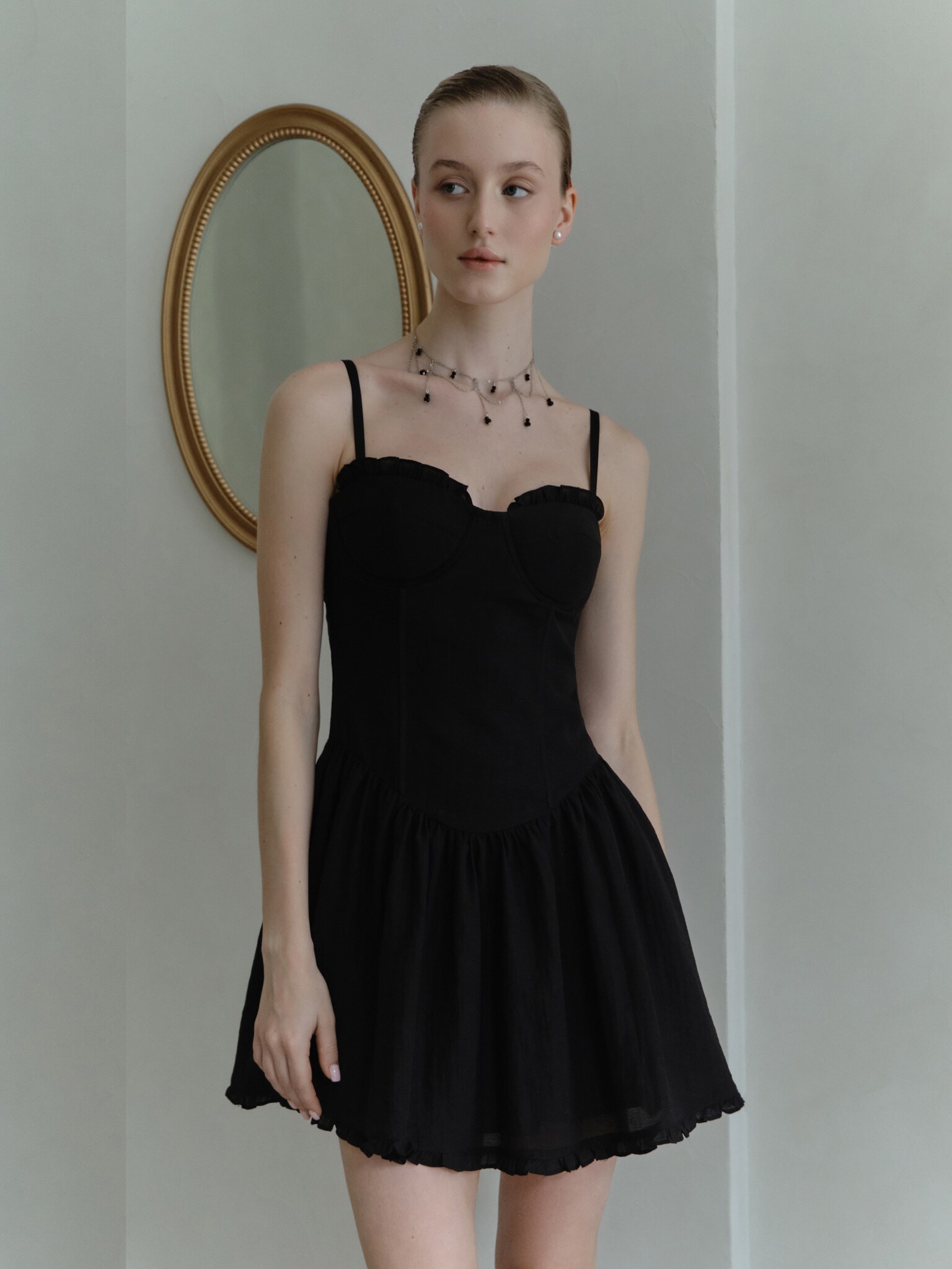 Платье мини с оборками на лифе и пышной юбкой :: LICHI - Online fashion ...