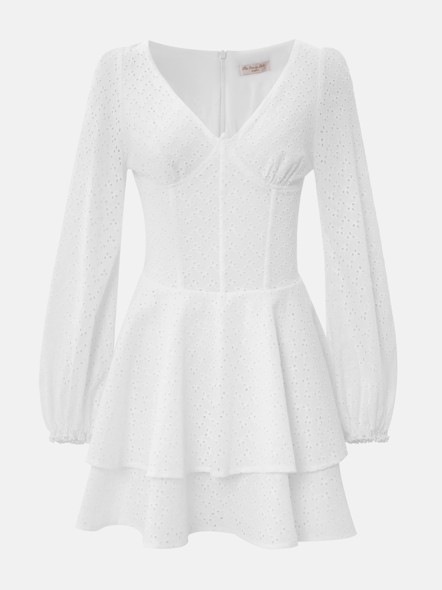 Dopasowana mini sukienka z gorsetem i bufiastą spódnicą