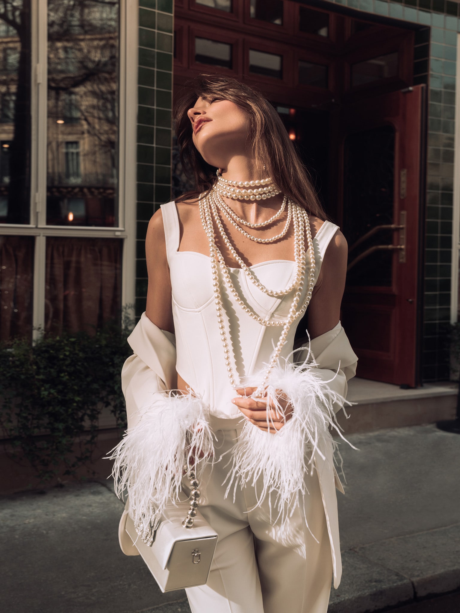 Corset top with wide straps