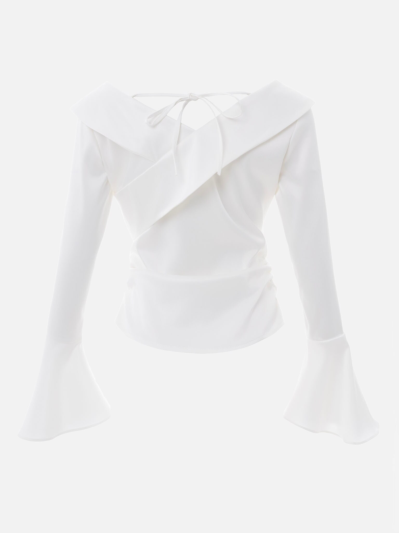 Fitted blouse with criss-cross collar details :: LICHI - Online fashion ...