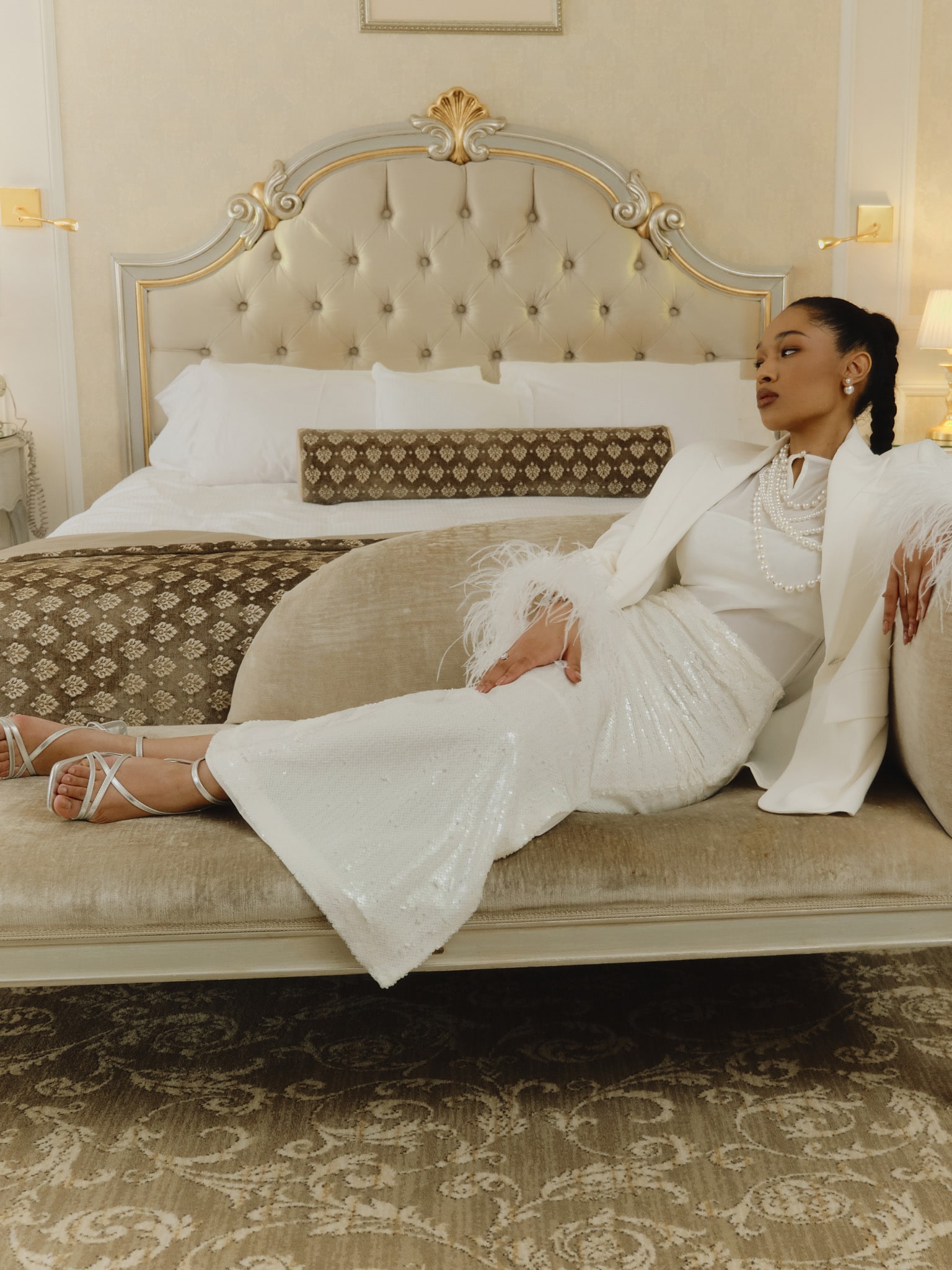 Юбка макси в пайетках