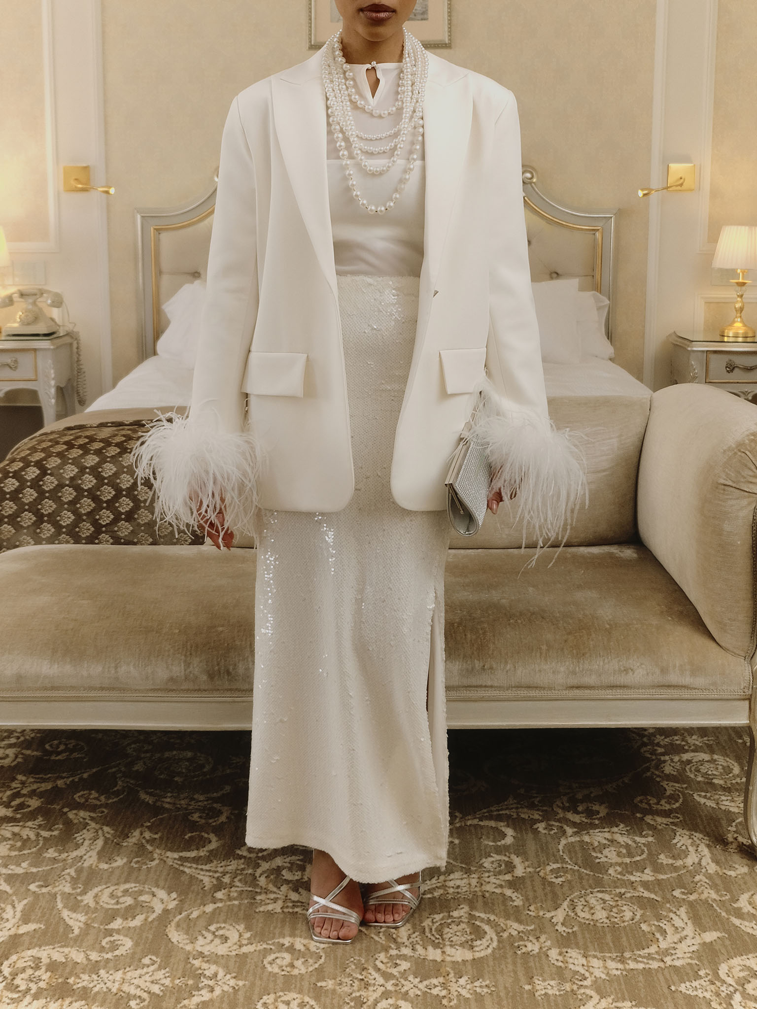 Юбка макси в пайетках