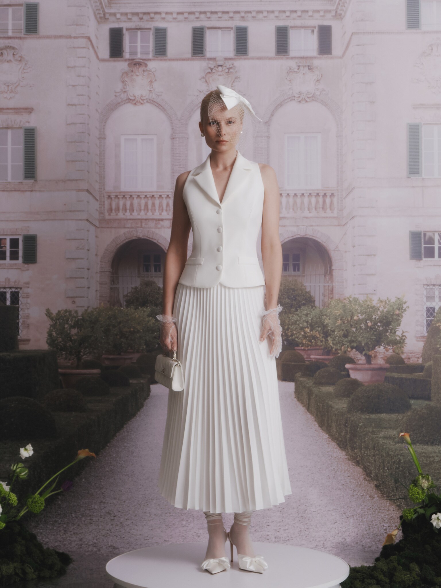 Плиссированная юбка миди