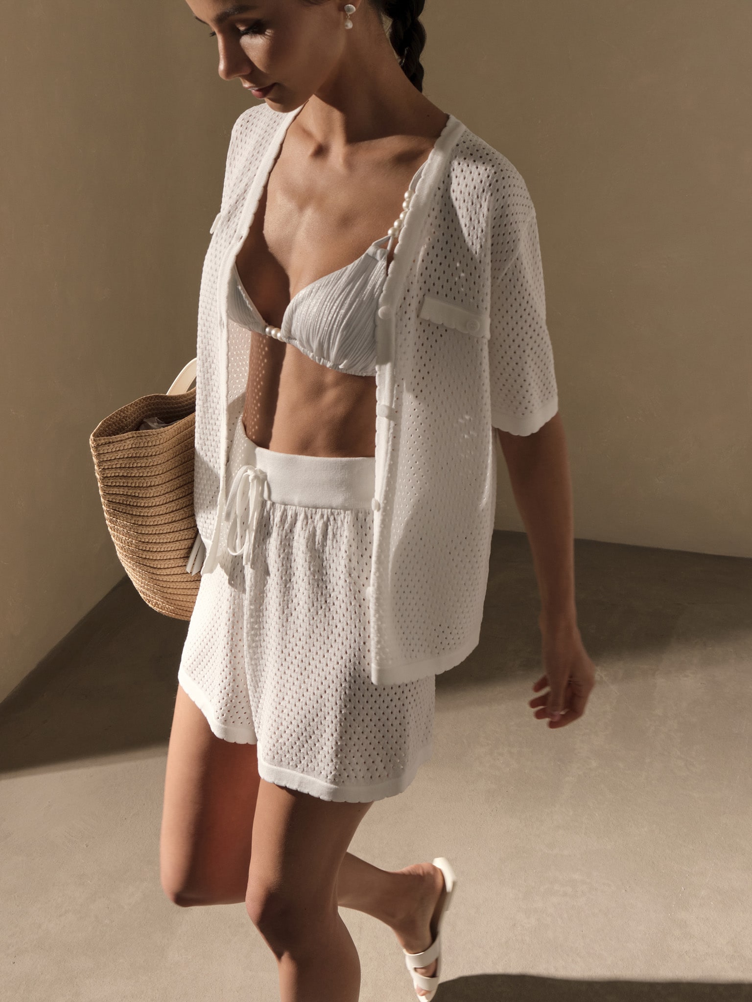 Knitted jersey shorts