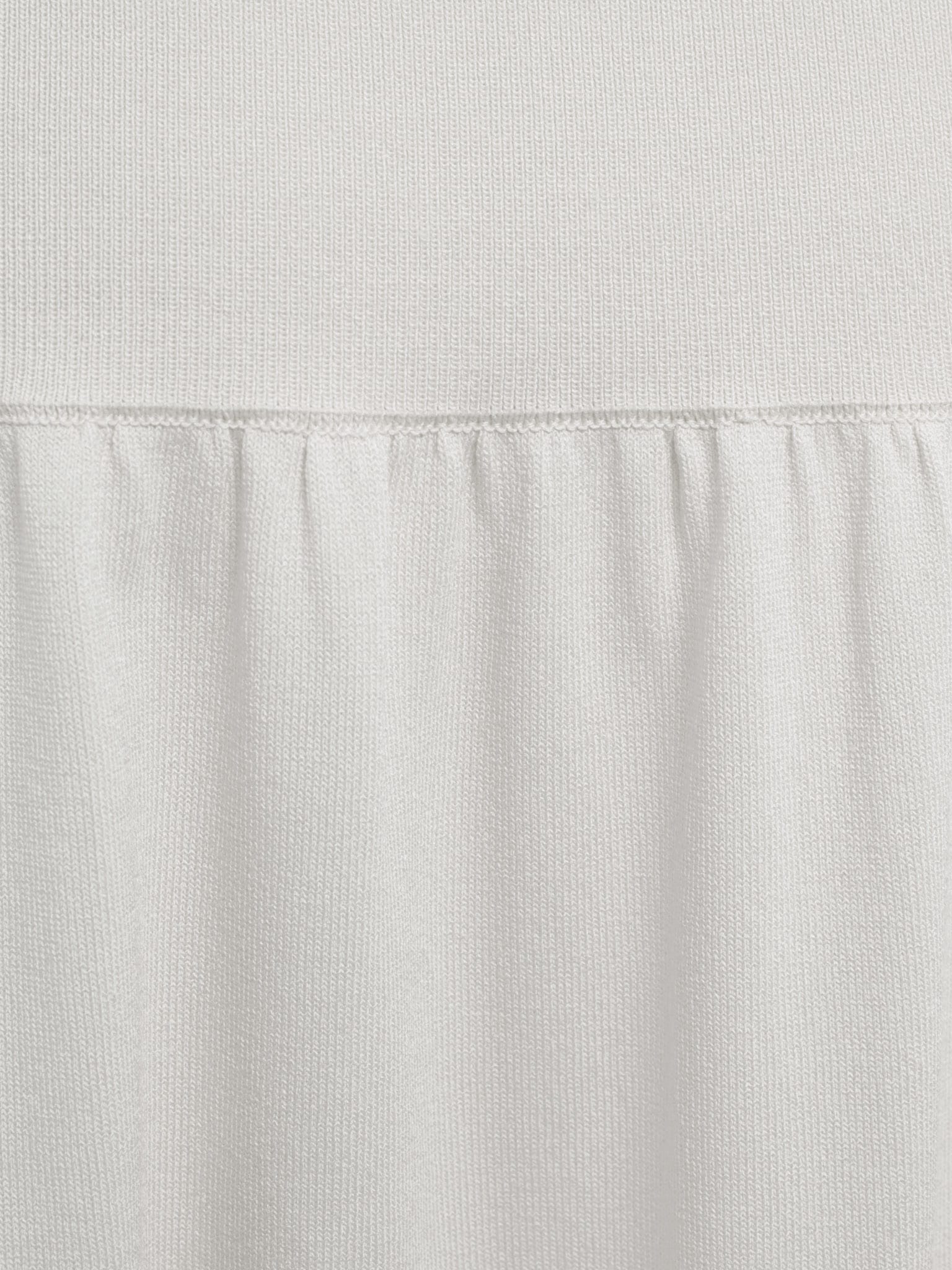 Jersey midi skirt with flounce