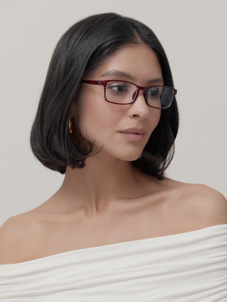 Rectangular shaped decorative glasses