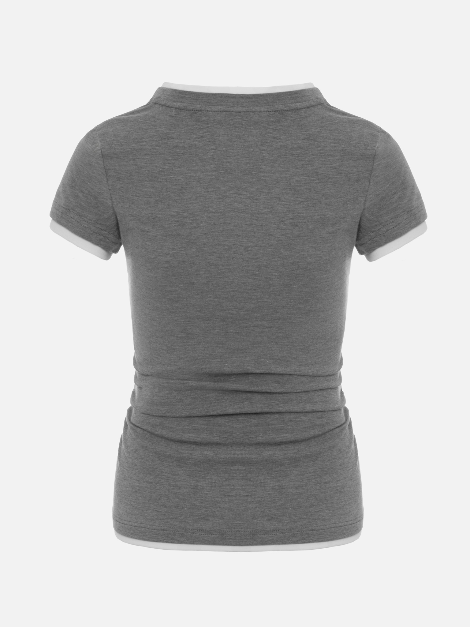 Podwójna koszulka z haftem na piersi