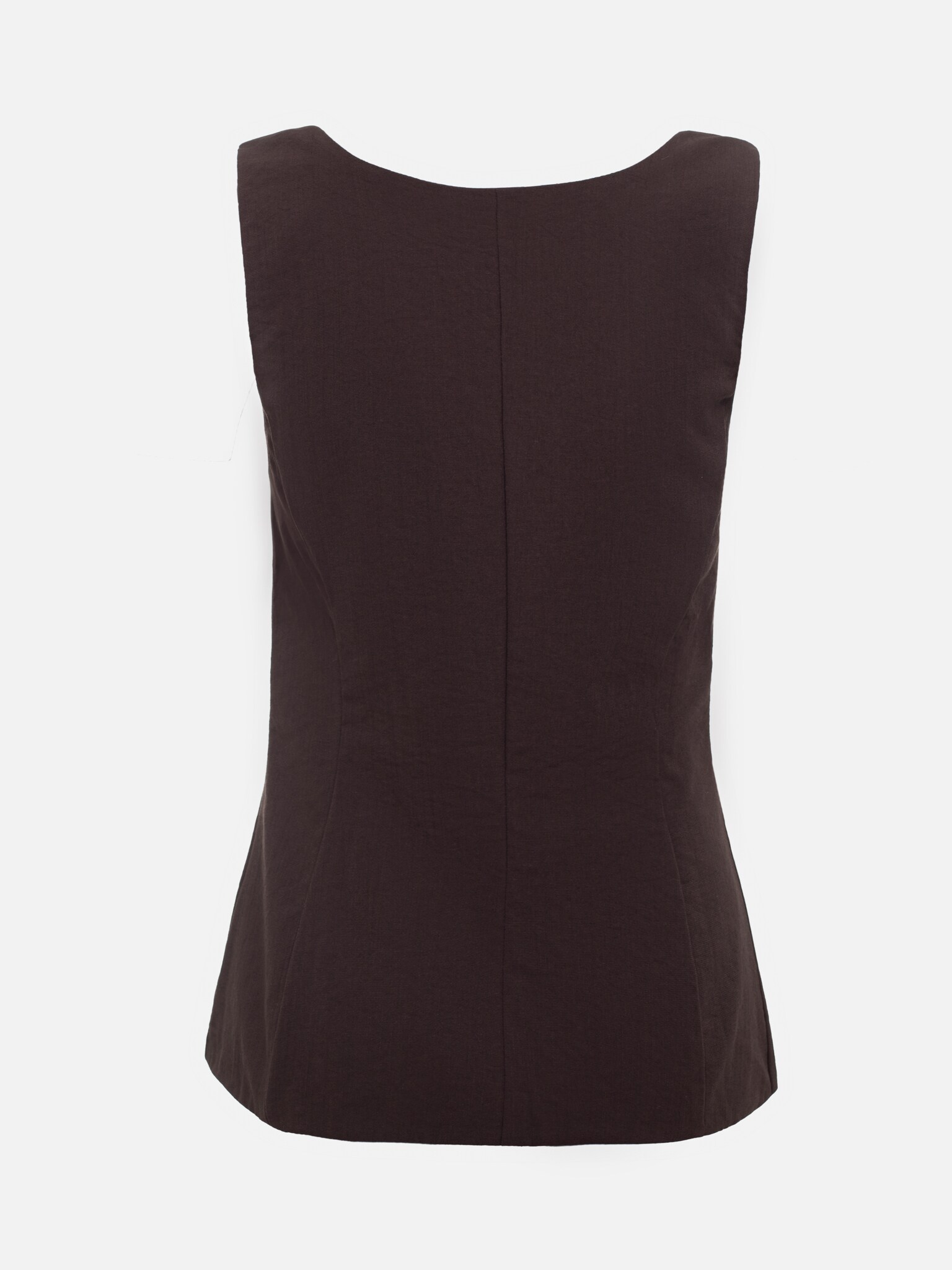 Waistcoat with round neckline and matching buttons