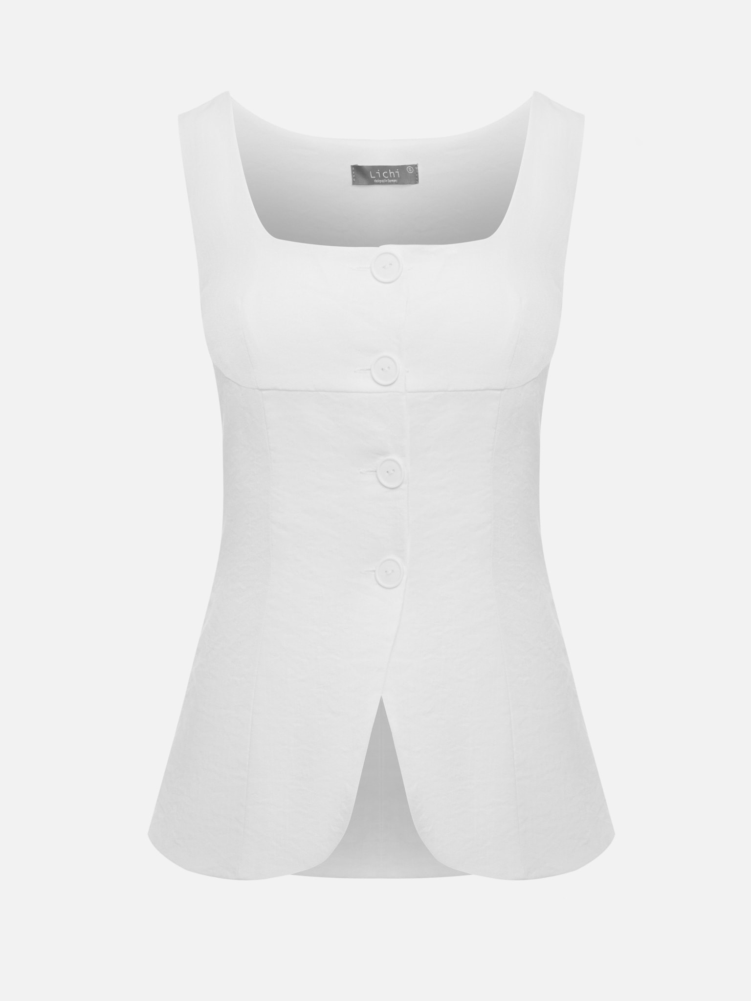Жилет с круглым вырезом и пуговицами в тон :: LICHI - Online fashion store