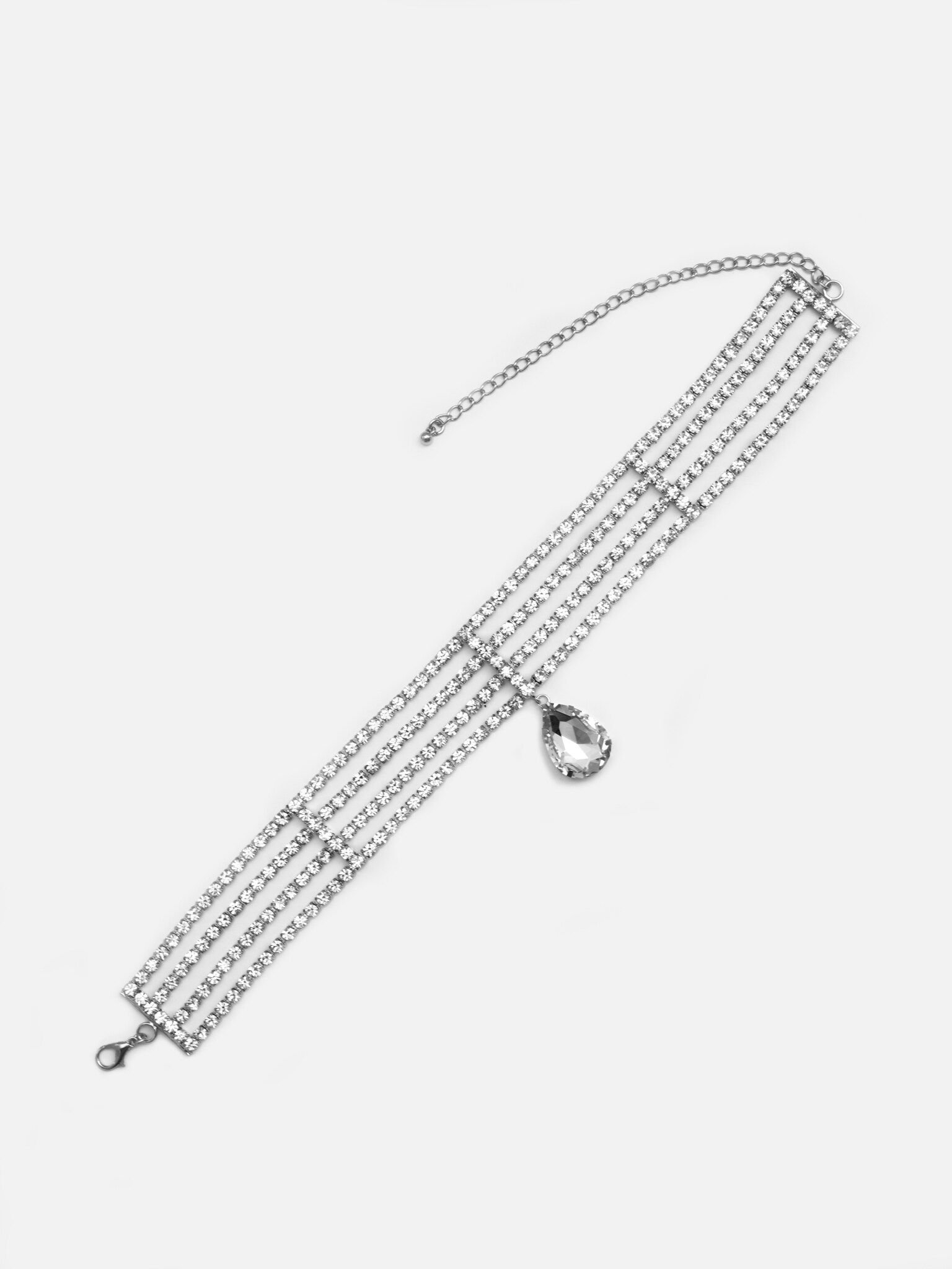 Колье-чокер из страз с подвесным камнем :: LICHI - Online fashion store