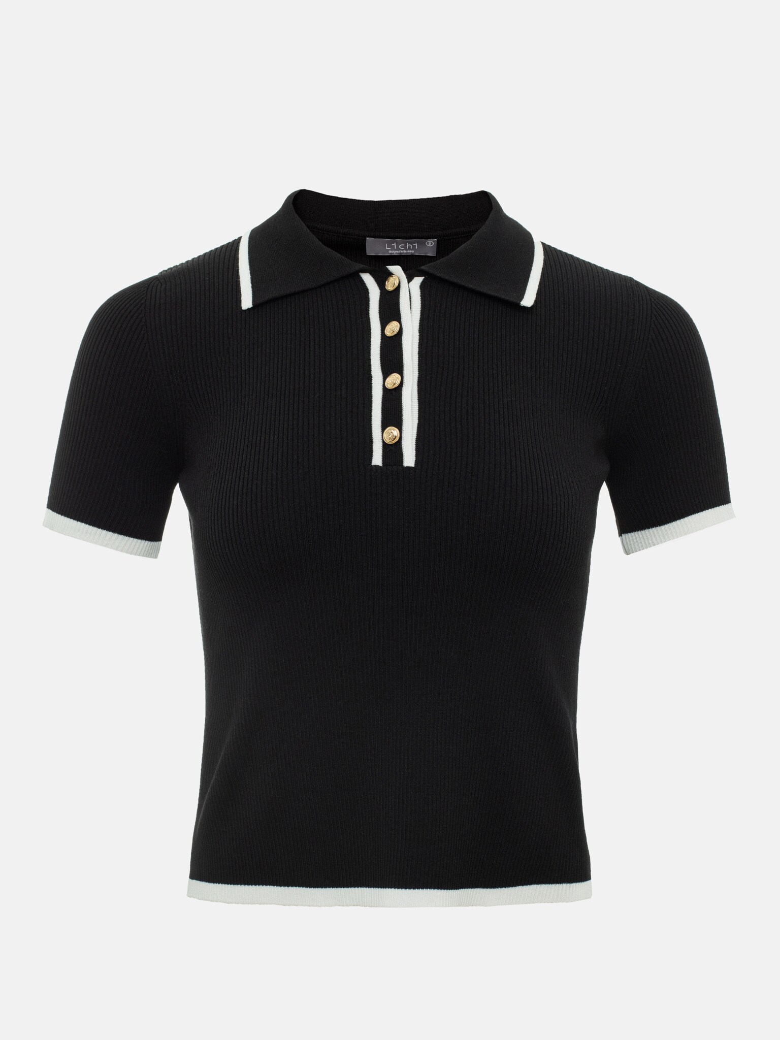 Cropped polo shirt :: LICHI - Online fashion store