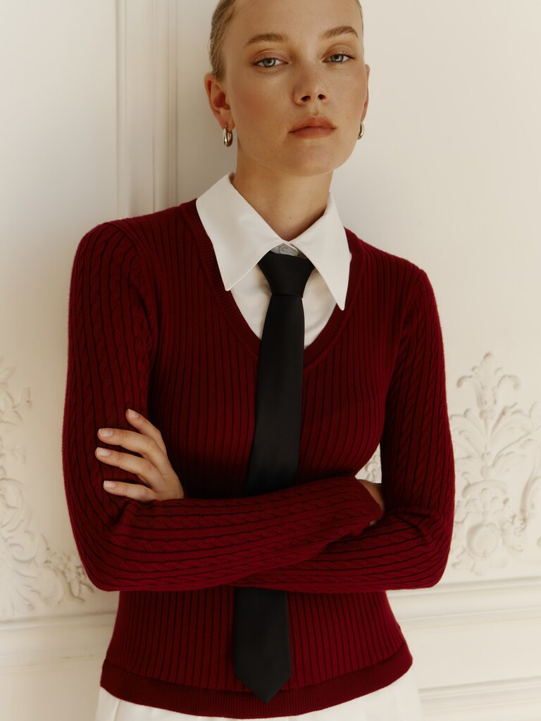 Однотонный галстук