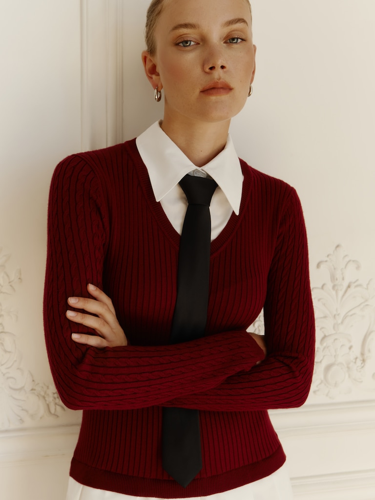 Однотонный галстук