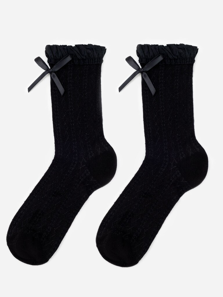 Комплект носков с оборками и бантами
