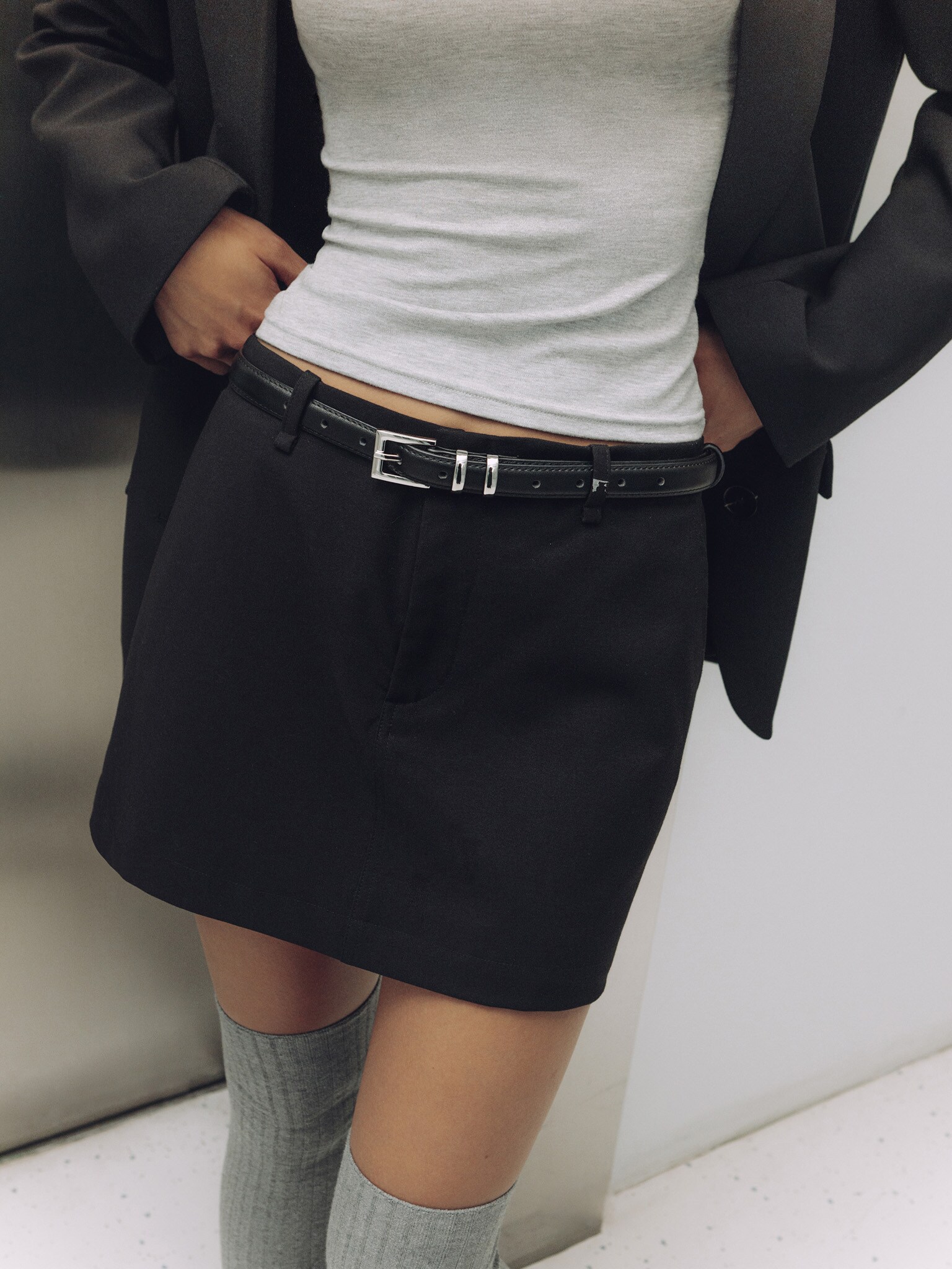 小物 Holeless Classic Narrow Belt SIZE 2 Graphpaper) Holeless Classic Narrow Belt (GU252-90034B