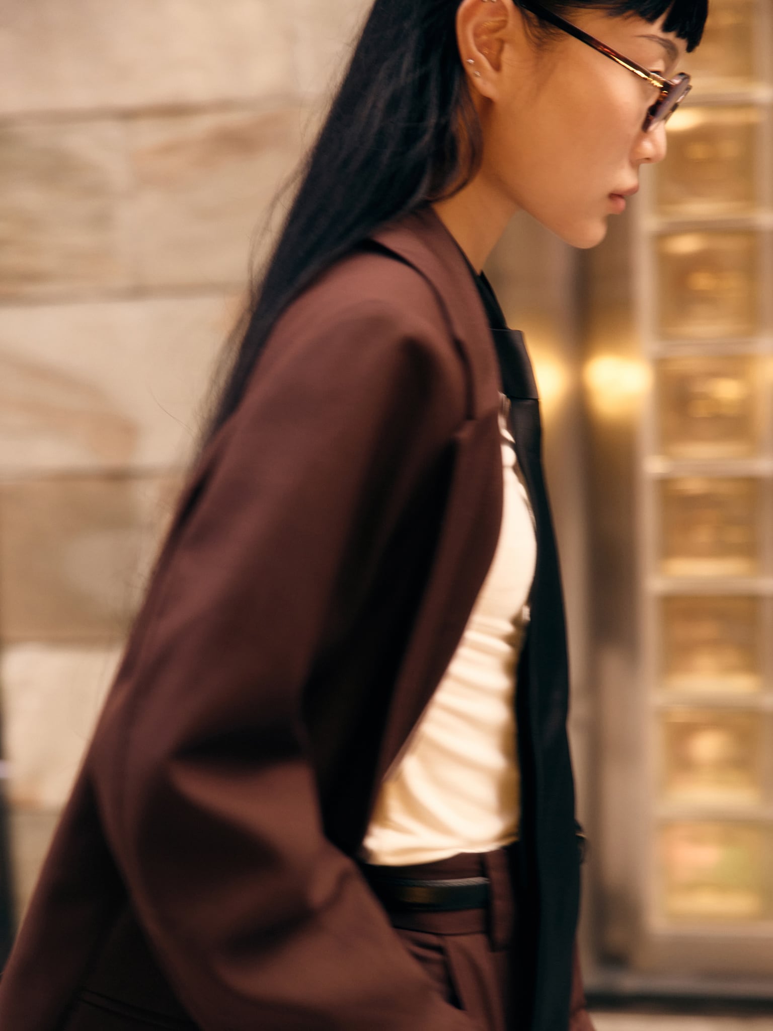 Veste oversize faux col chemise