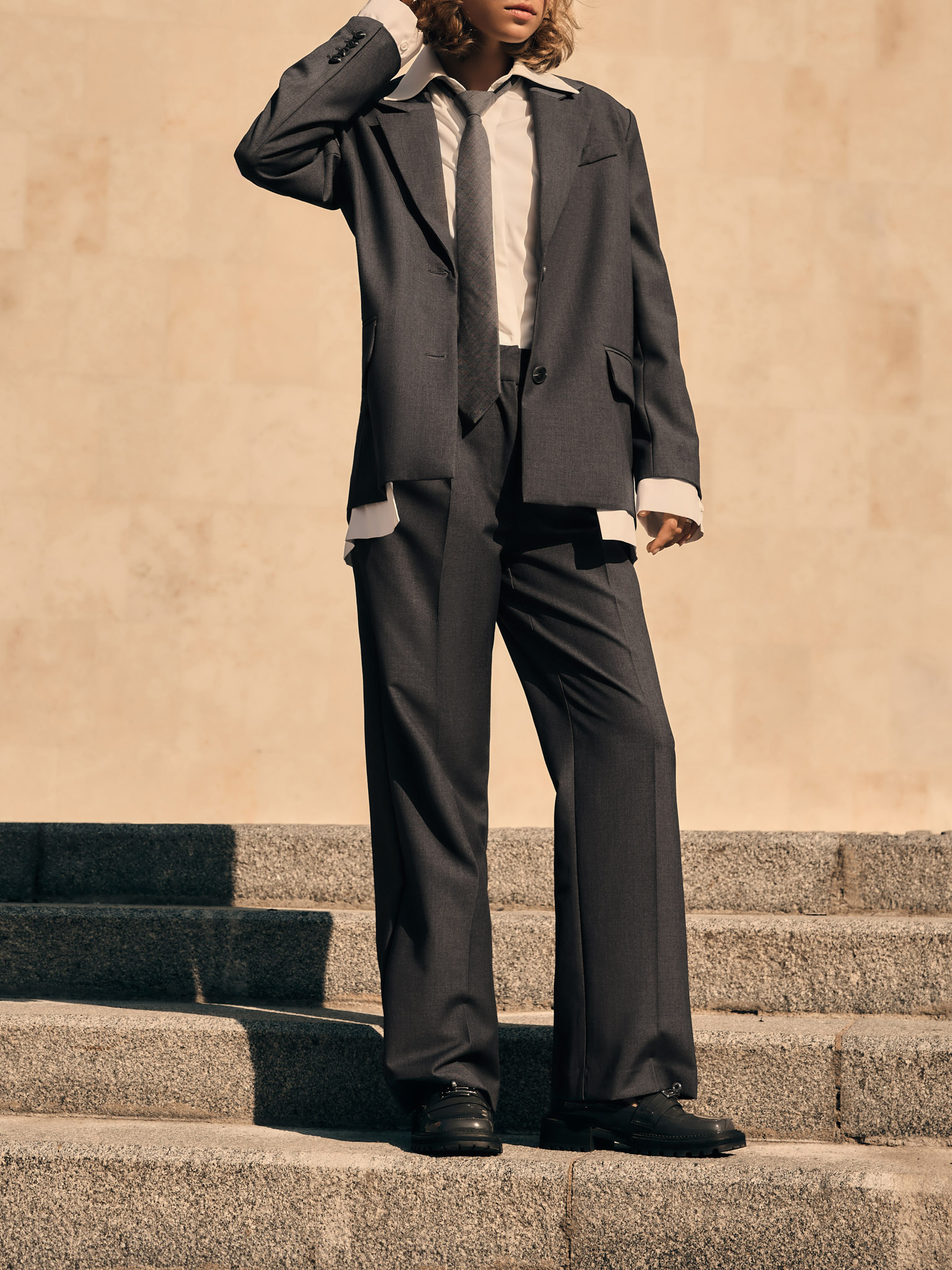 Жакет оверсайз с имитацией рубашки