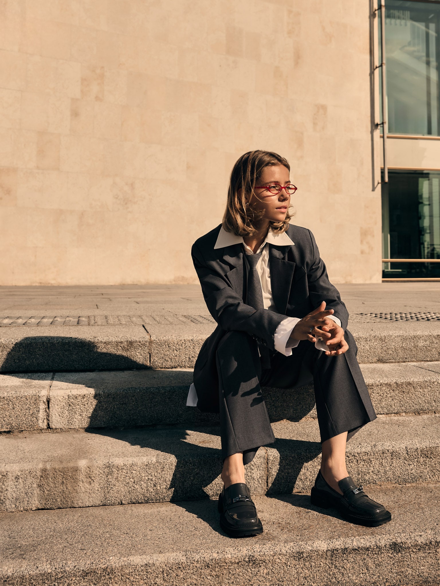 Жакет оверсайз с имитацией рубашки