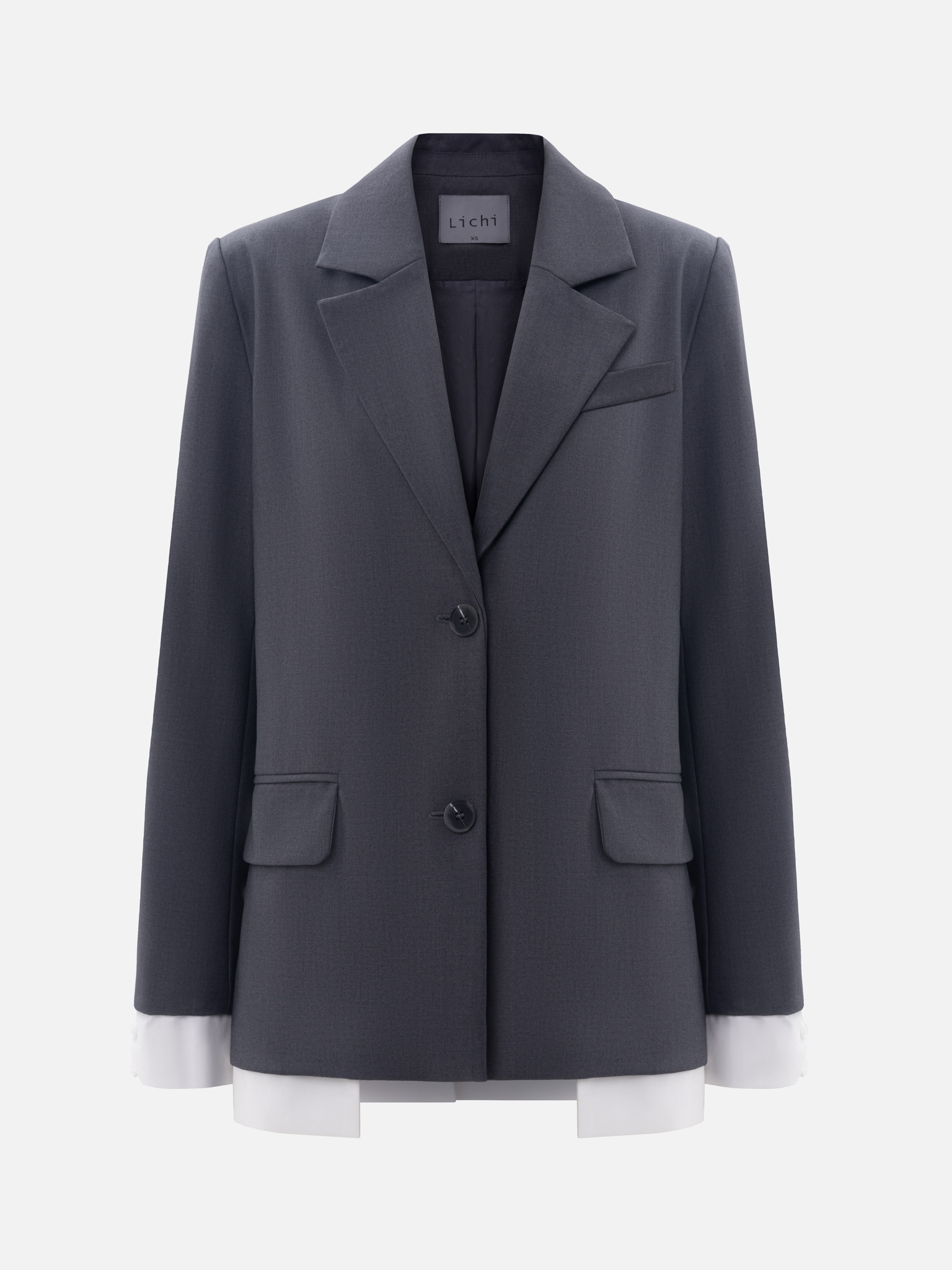 Жакет оверсайз с имитацией рубашки